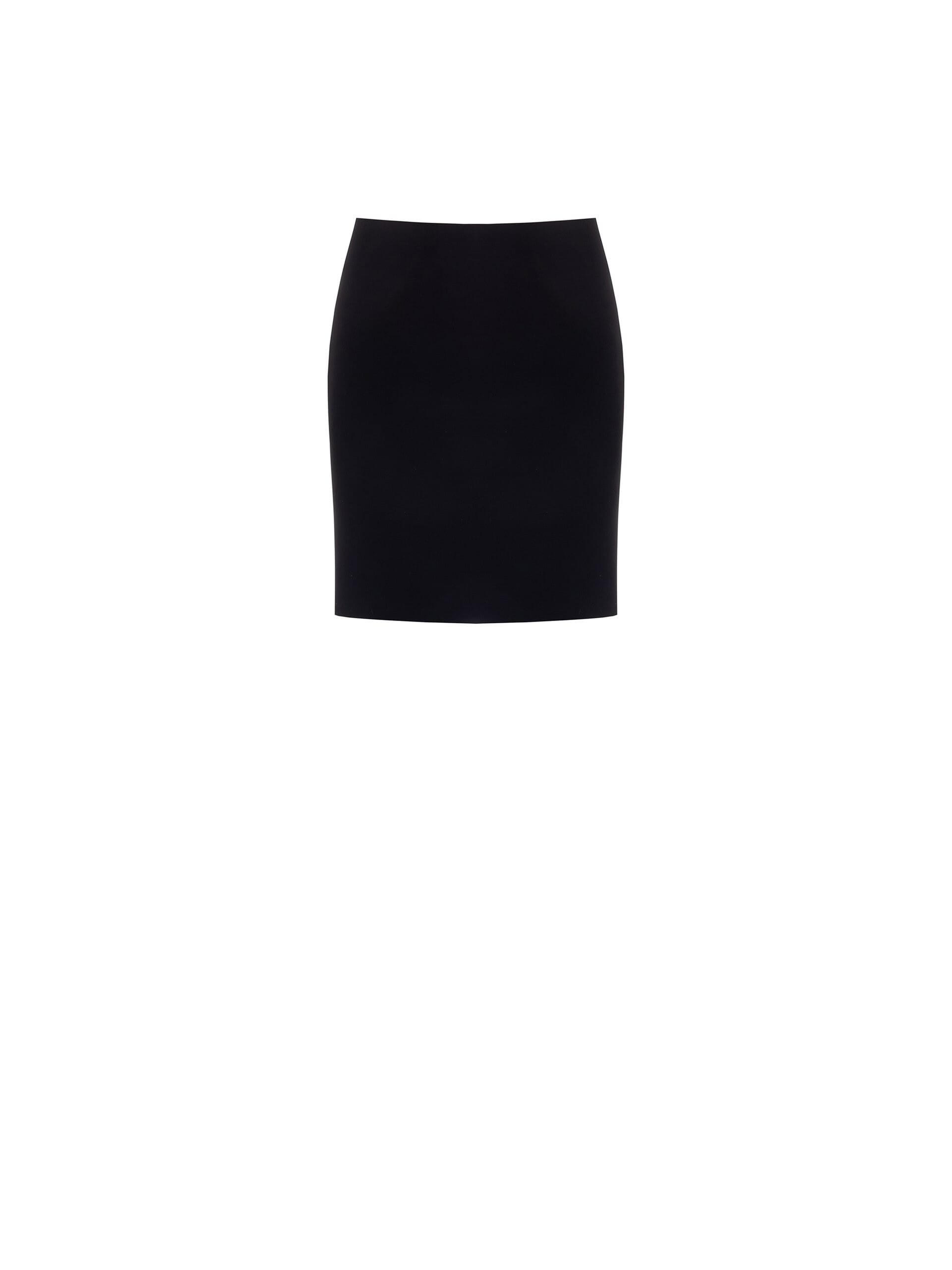 Minigonna A Trapezio In Tessuto Tecnico Con Spacco Laterale E Zip Rinascimento