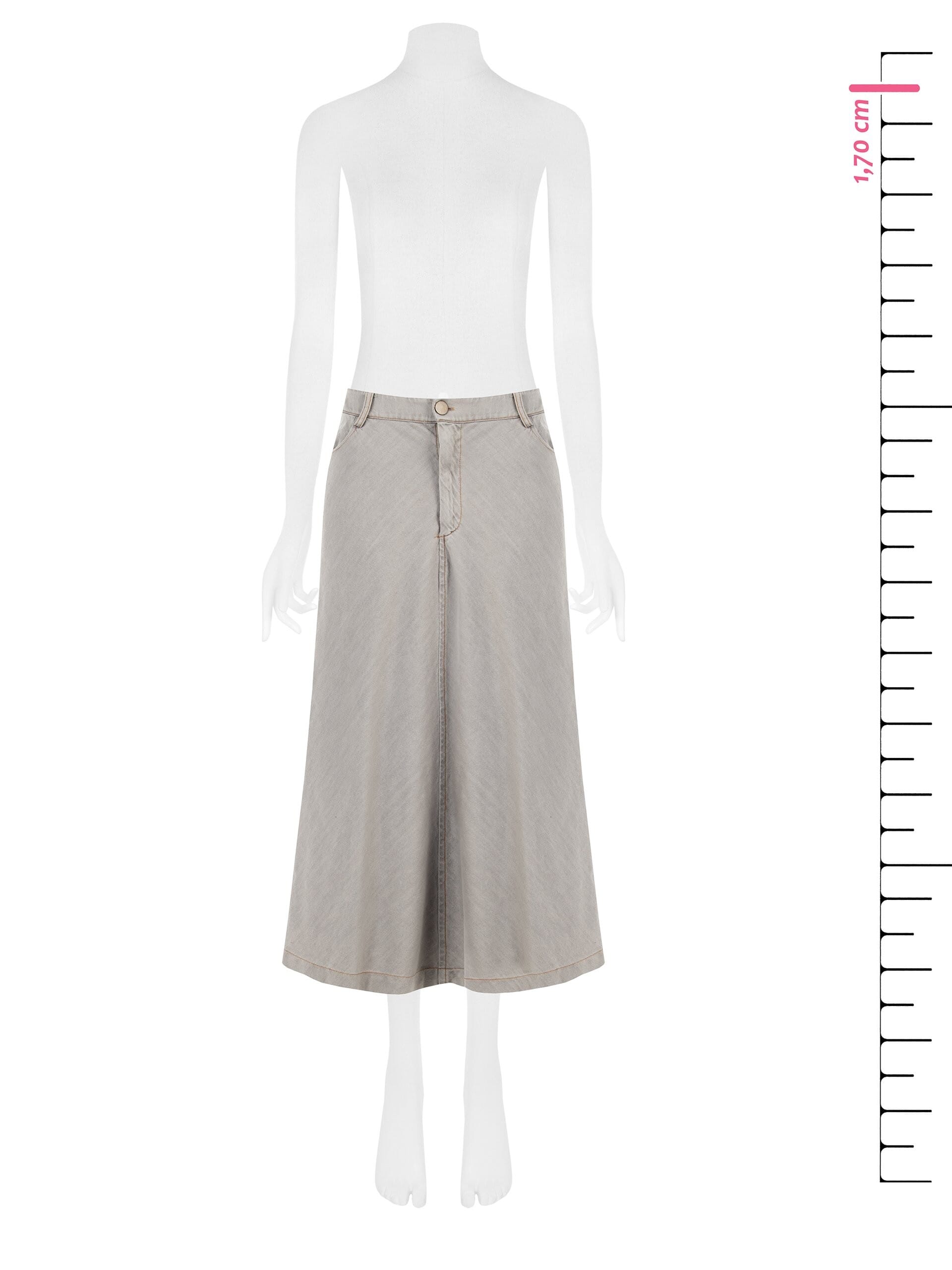 Gonna Svasata In Denim Rinascimento