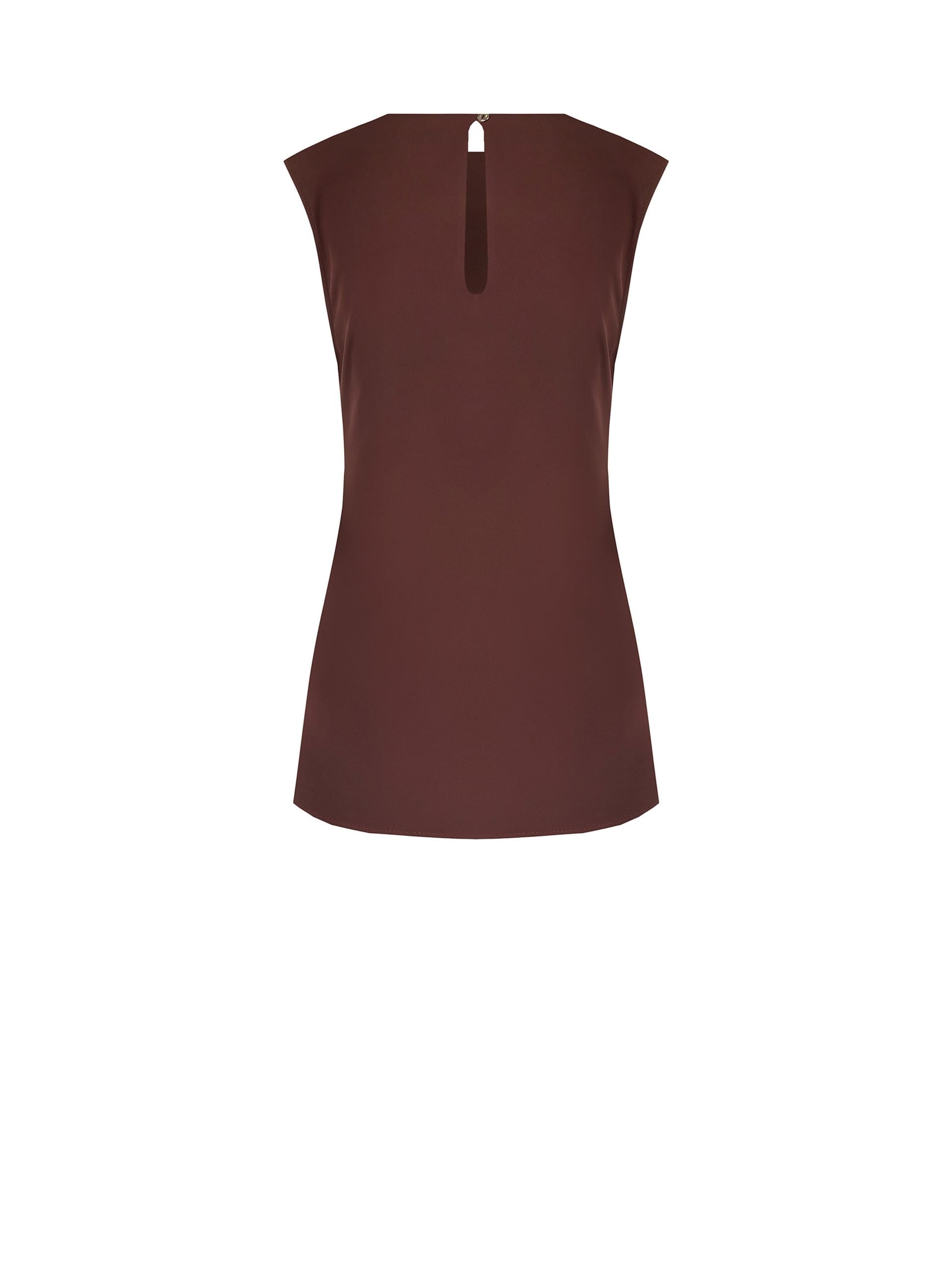 Top Asimmetrico Lungo In Tessuto Fluido Arricciato Su Un Fianco Rinascimento