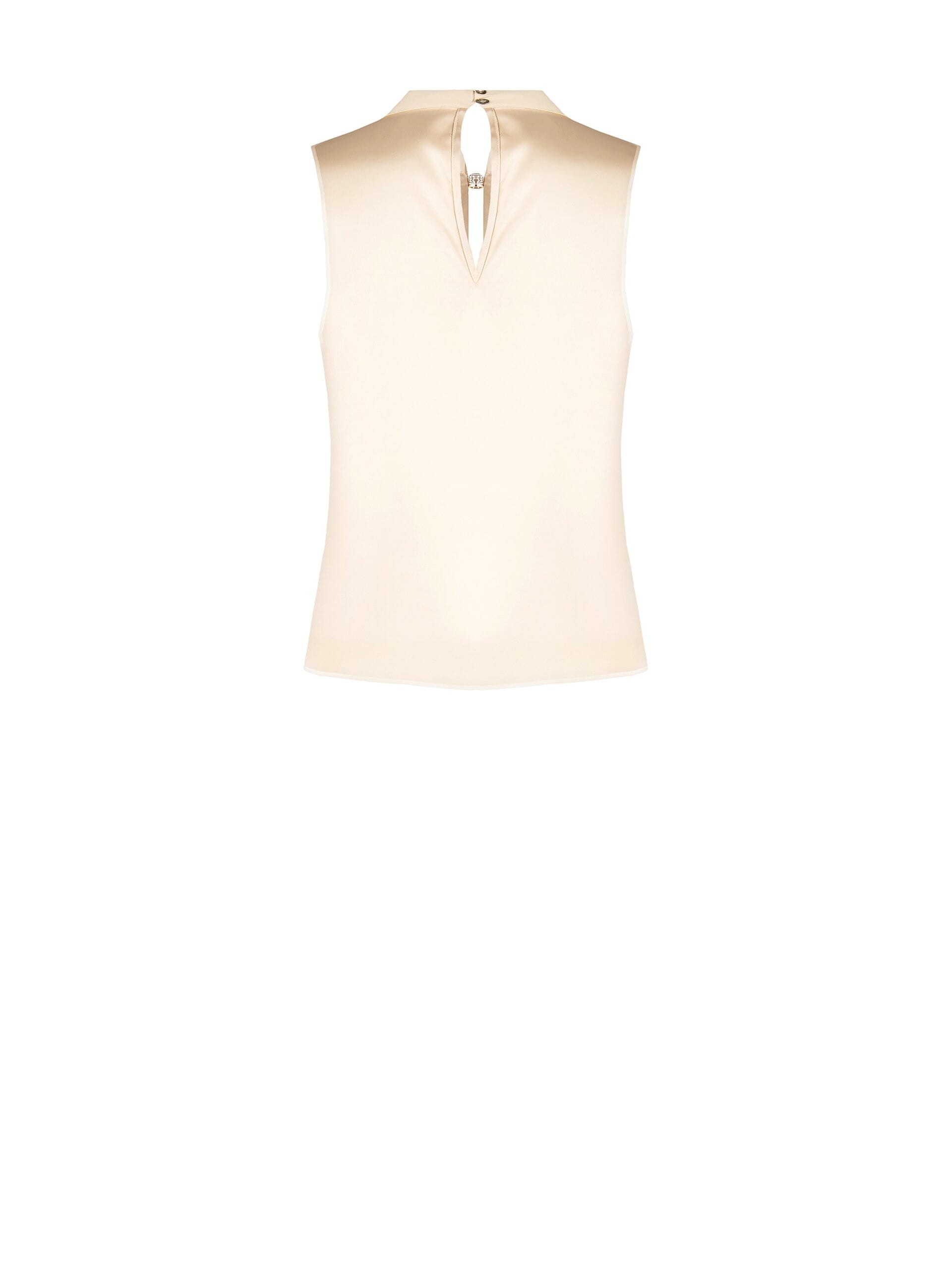 Blusa Ampia Sfiancata In Raso Con Dettaglio Gioiello Rinascimento