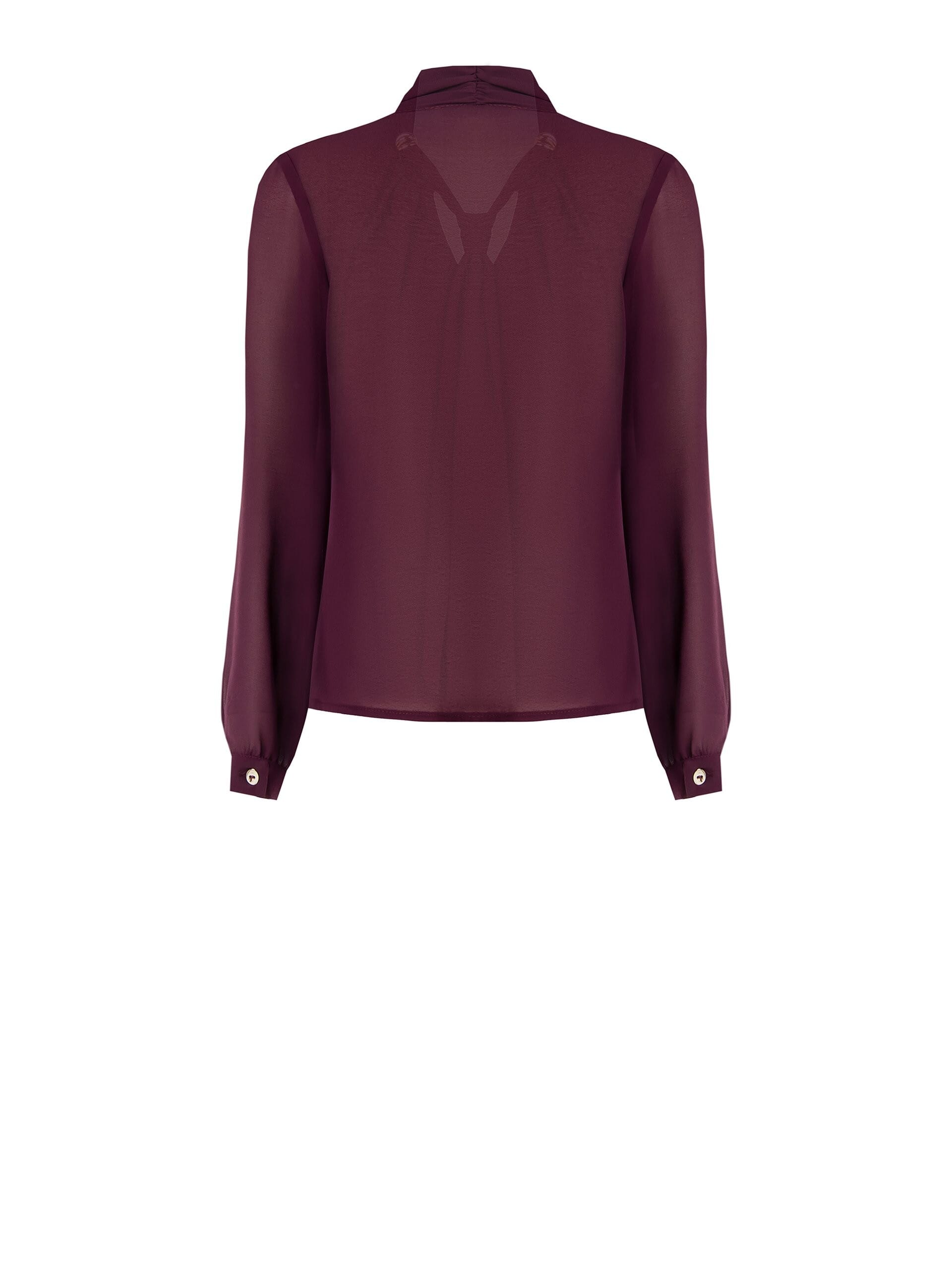 Wide Georgette Blouse With Tie And Jewel Detail Rinascimento