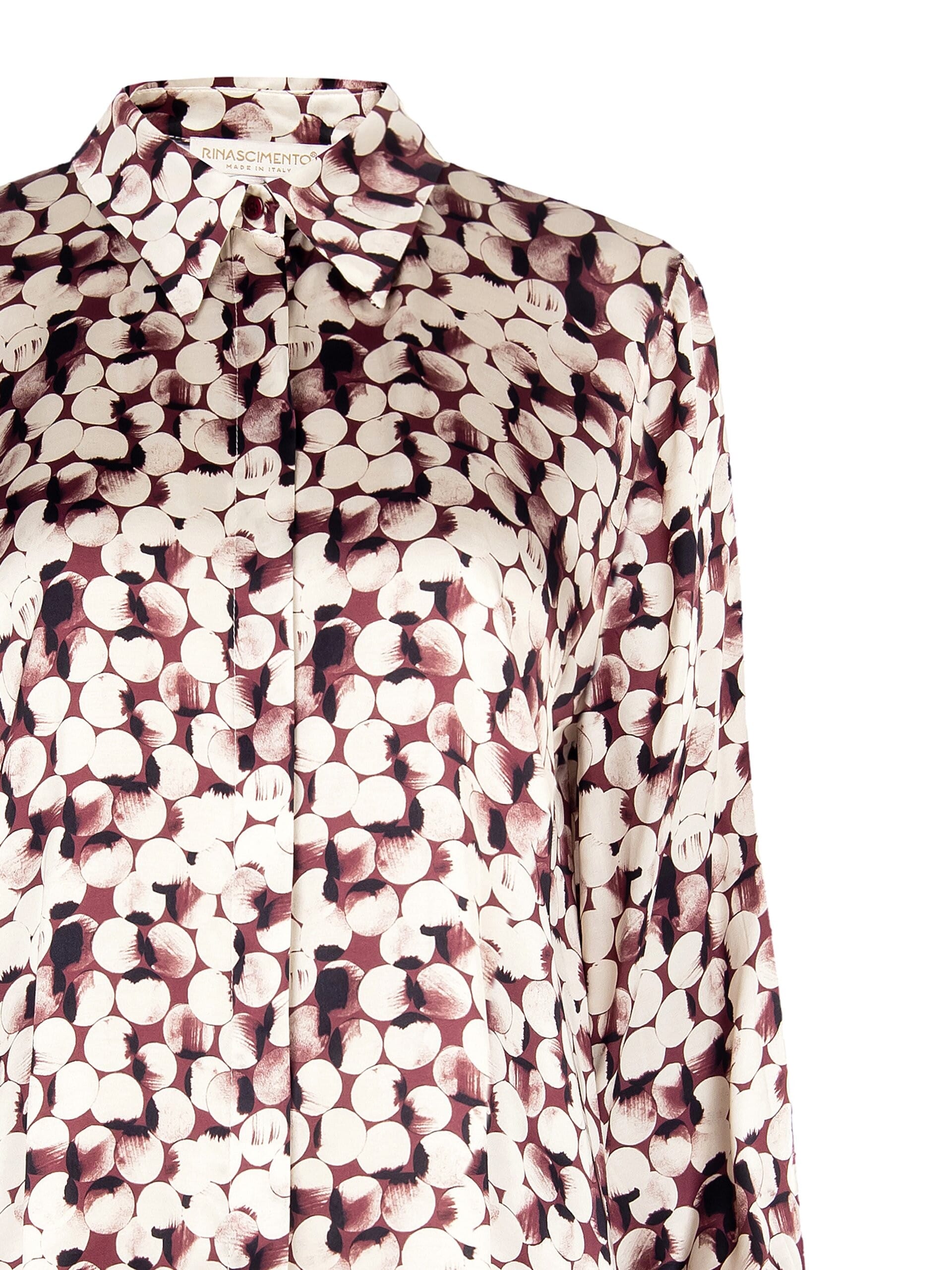 Camicia Ampia In Viscosa Con Bottoni A Scomparsa Rinascimento