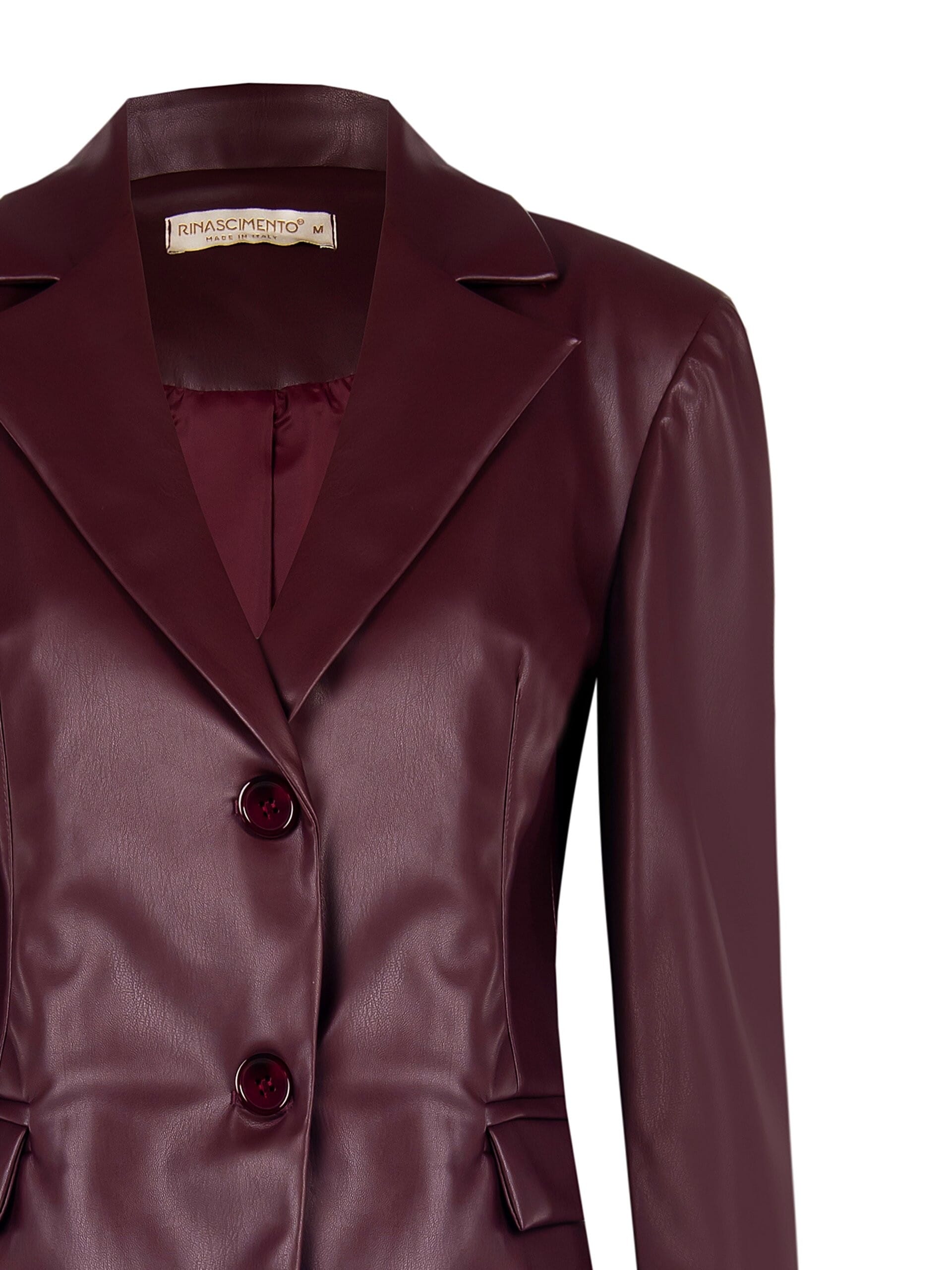 Giacca Blazer In Similpelle Rinascimento