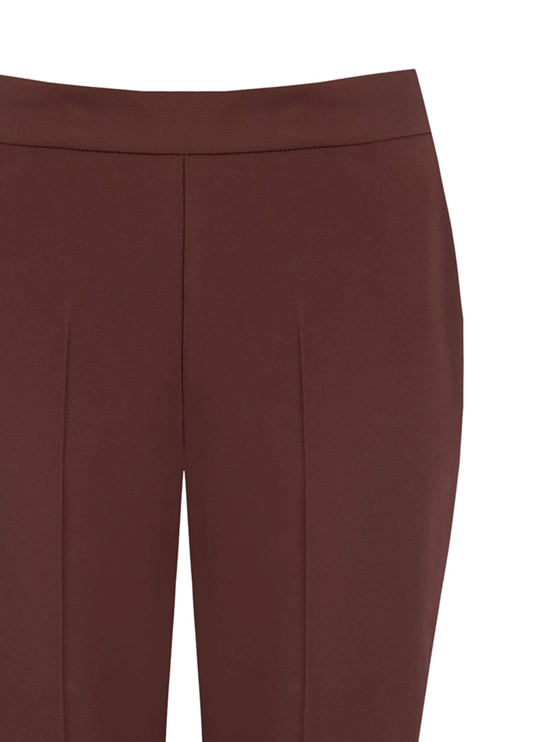 Pantaloni Dritti In Tessuto Fluido Con Tasche E Zip Laterale Rinascimento