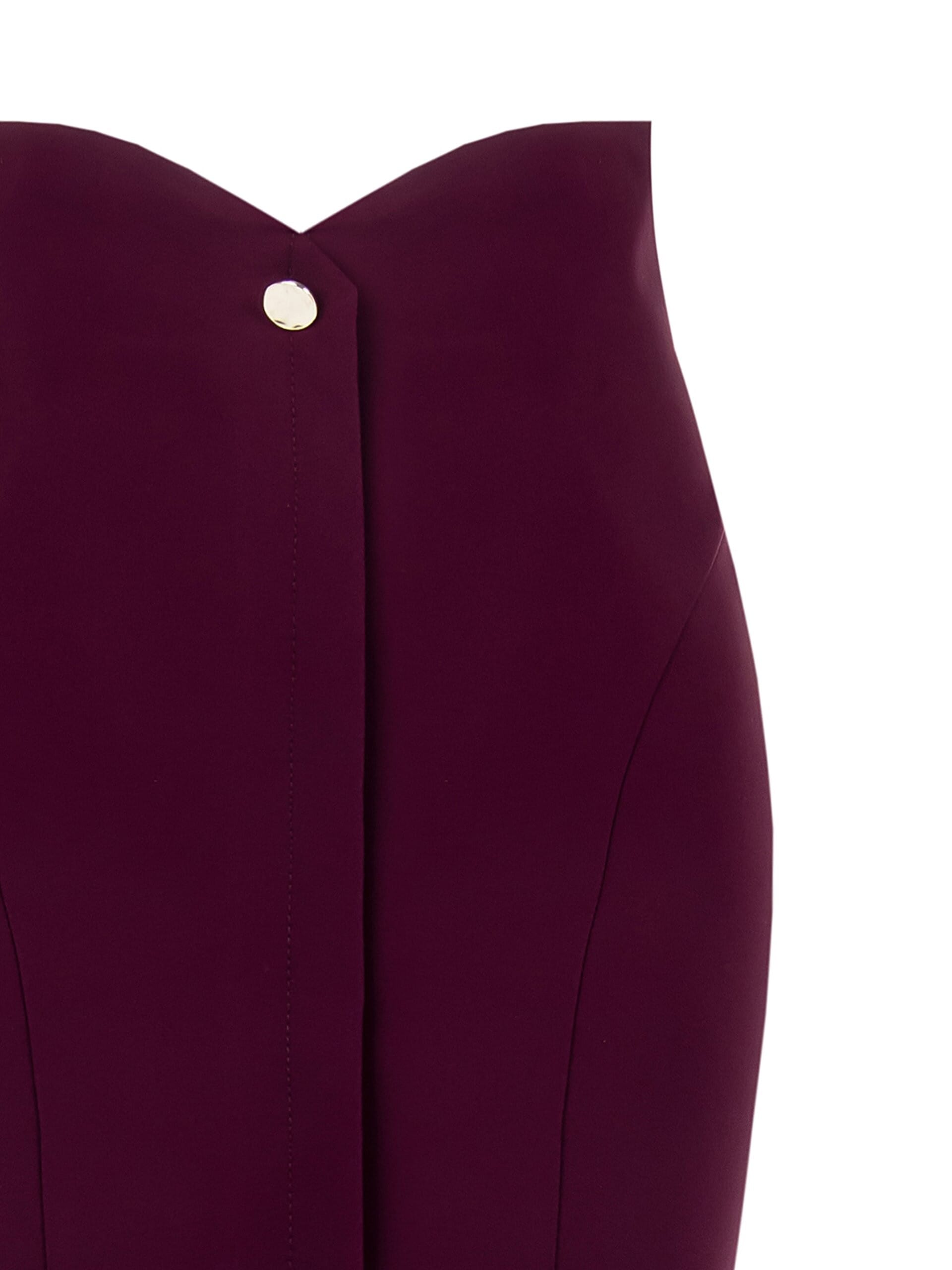 Gonna A Tubino In Tessuto Tecnico Con Spacco Davanti Rinascimento