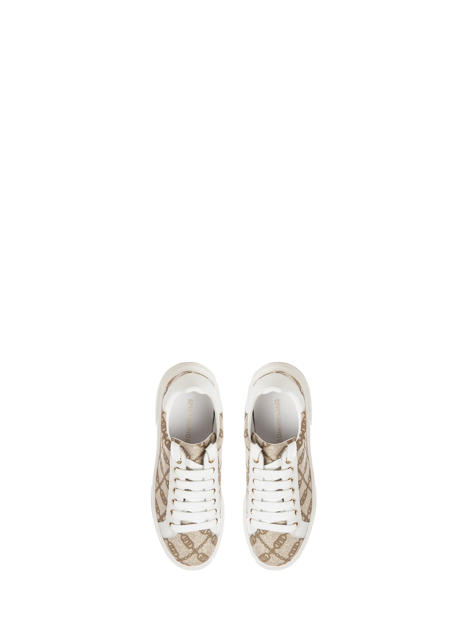 Sneakers In Tela Glitter Con Pattern Logo RR Rinascimento