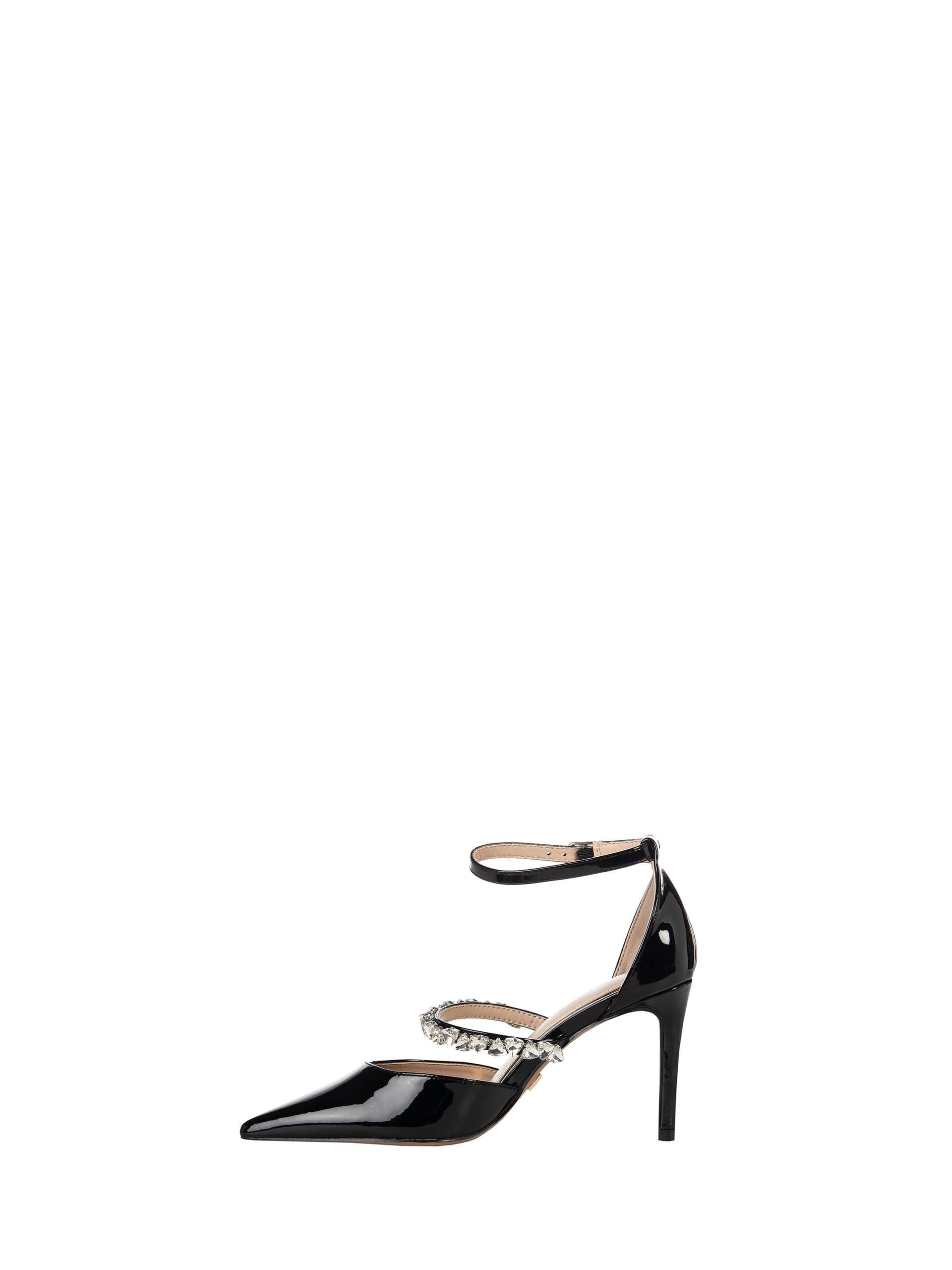 Décolleté In Vernice Con Cinturino Ricoperto Di Pietre Cabochon Rinascimento