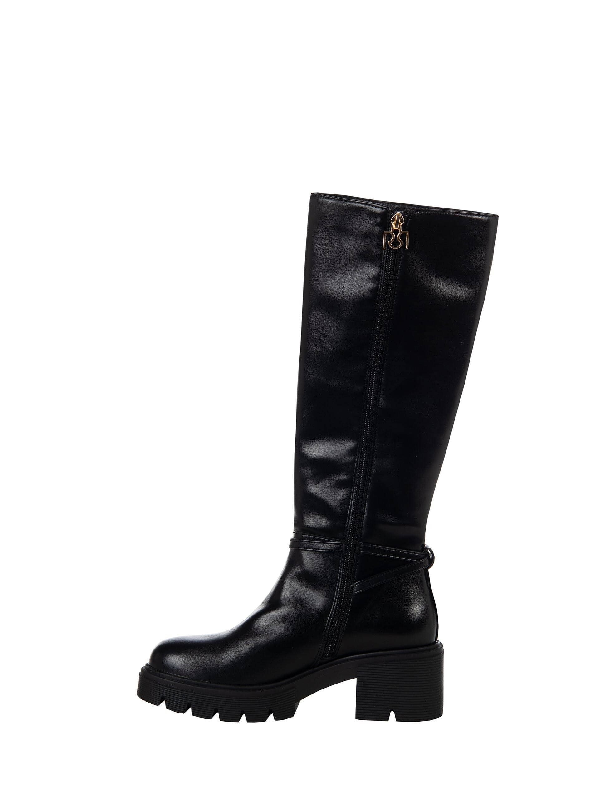 Stivali Chunky Con Cinturino Incrociato E Targhetta Logo RR Rinascimento