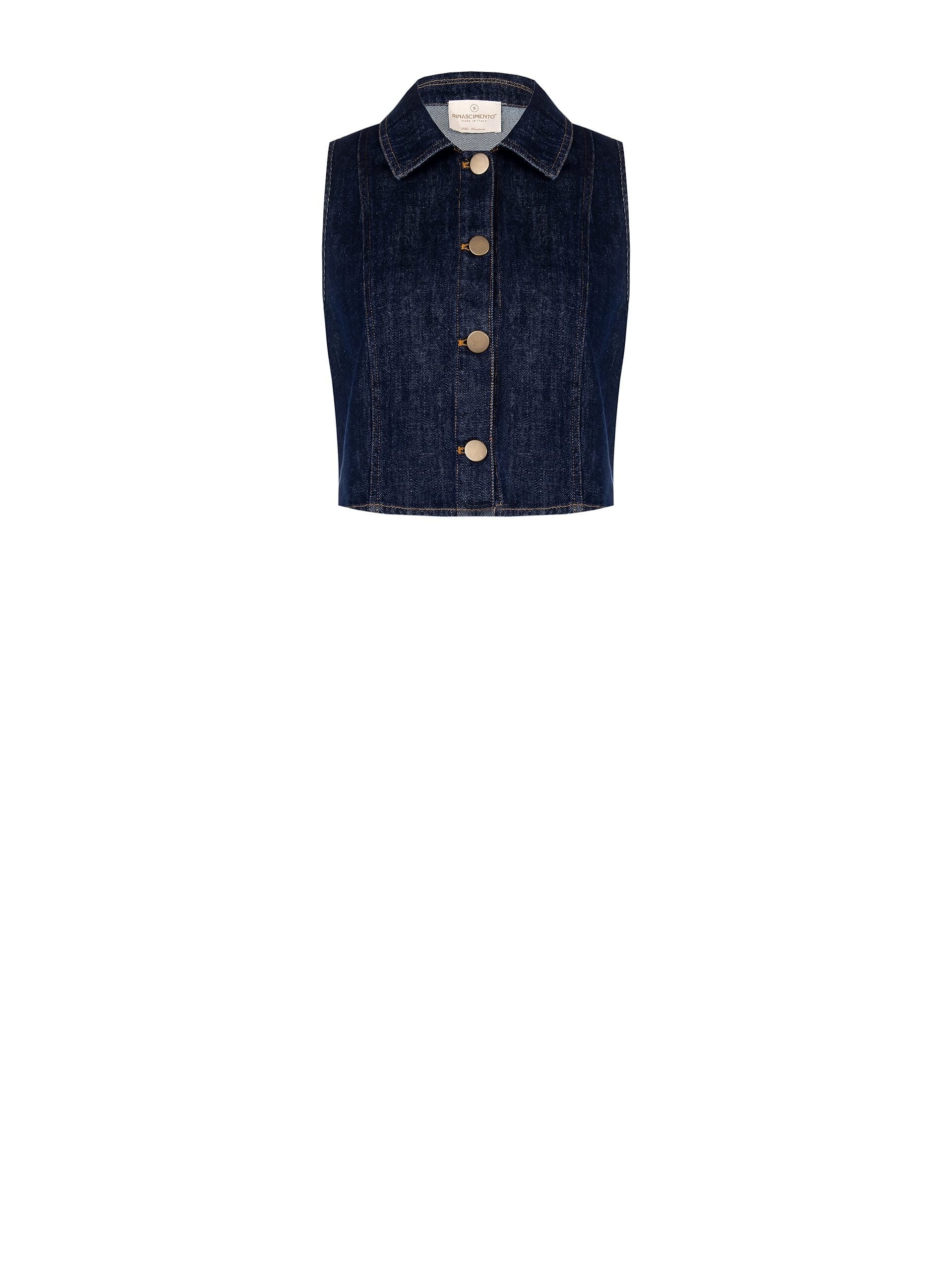 Gilet large en denim Rinascimento