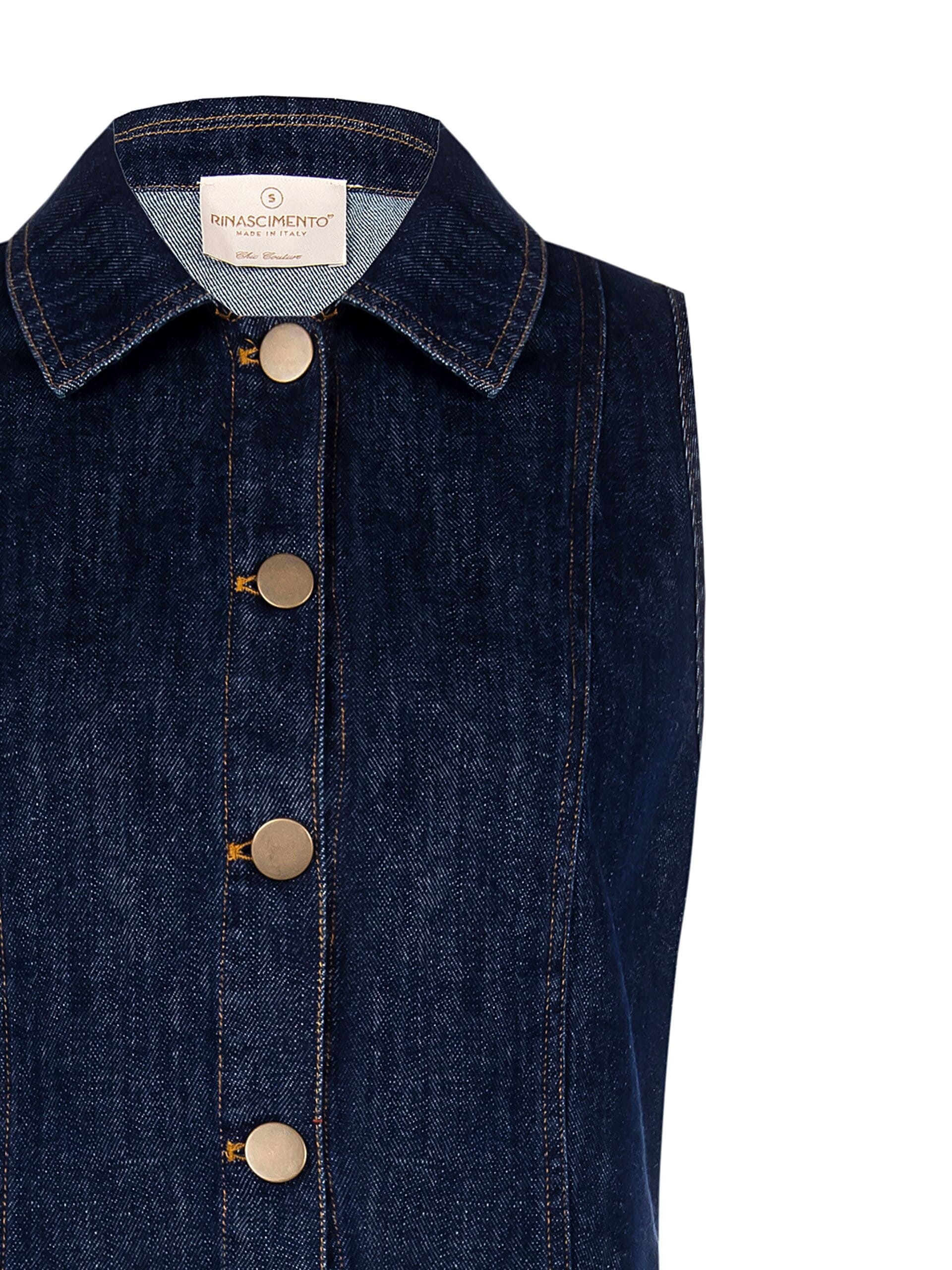 Gilet large en denim Rinascimento