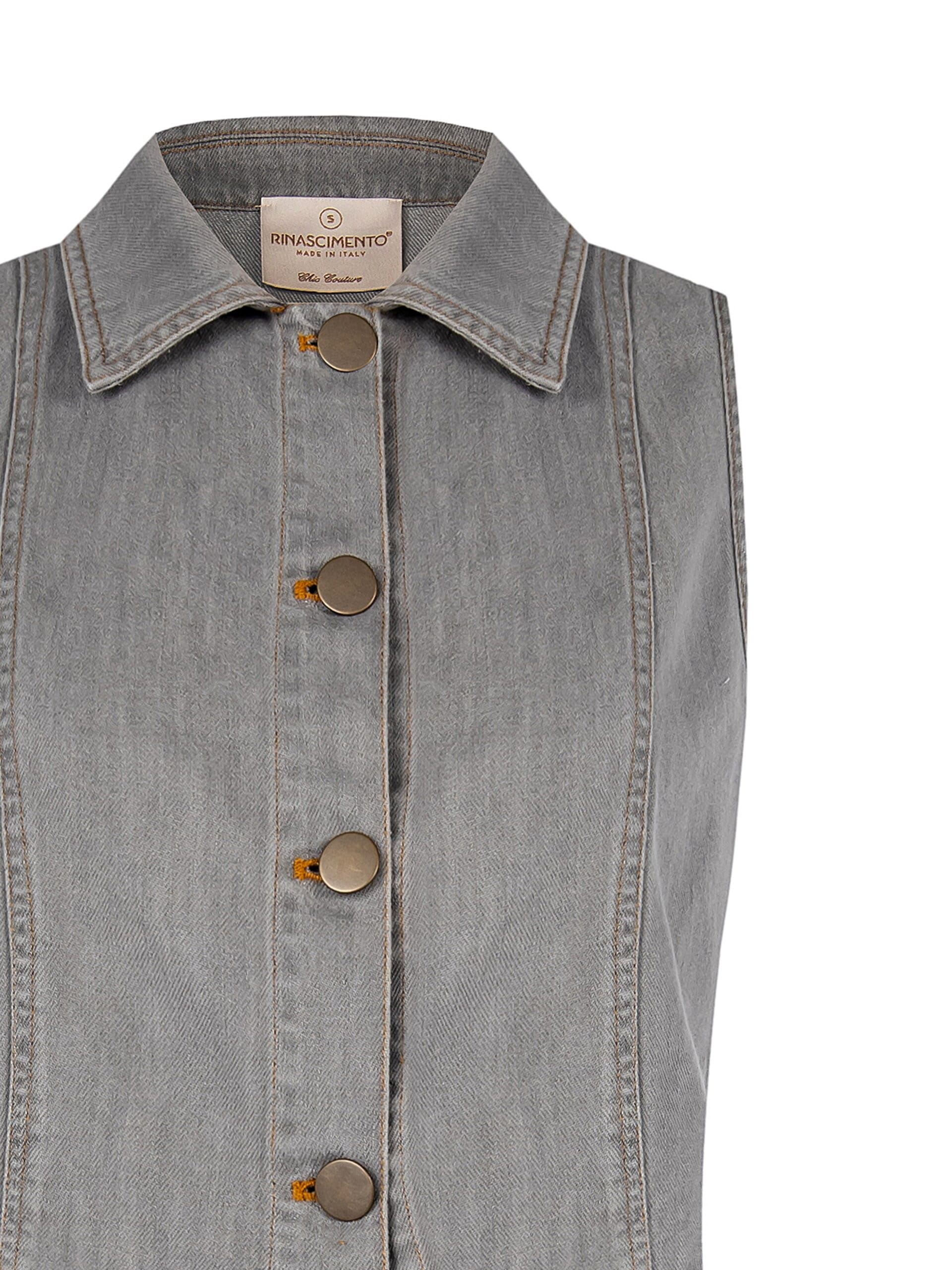 Gilet large en denim Rinascimento