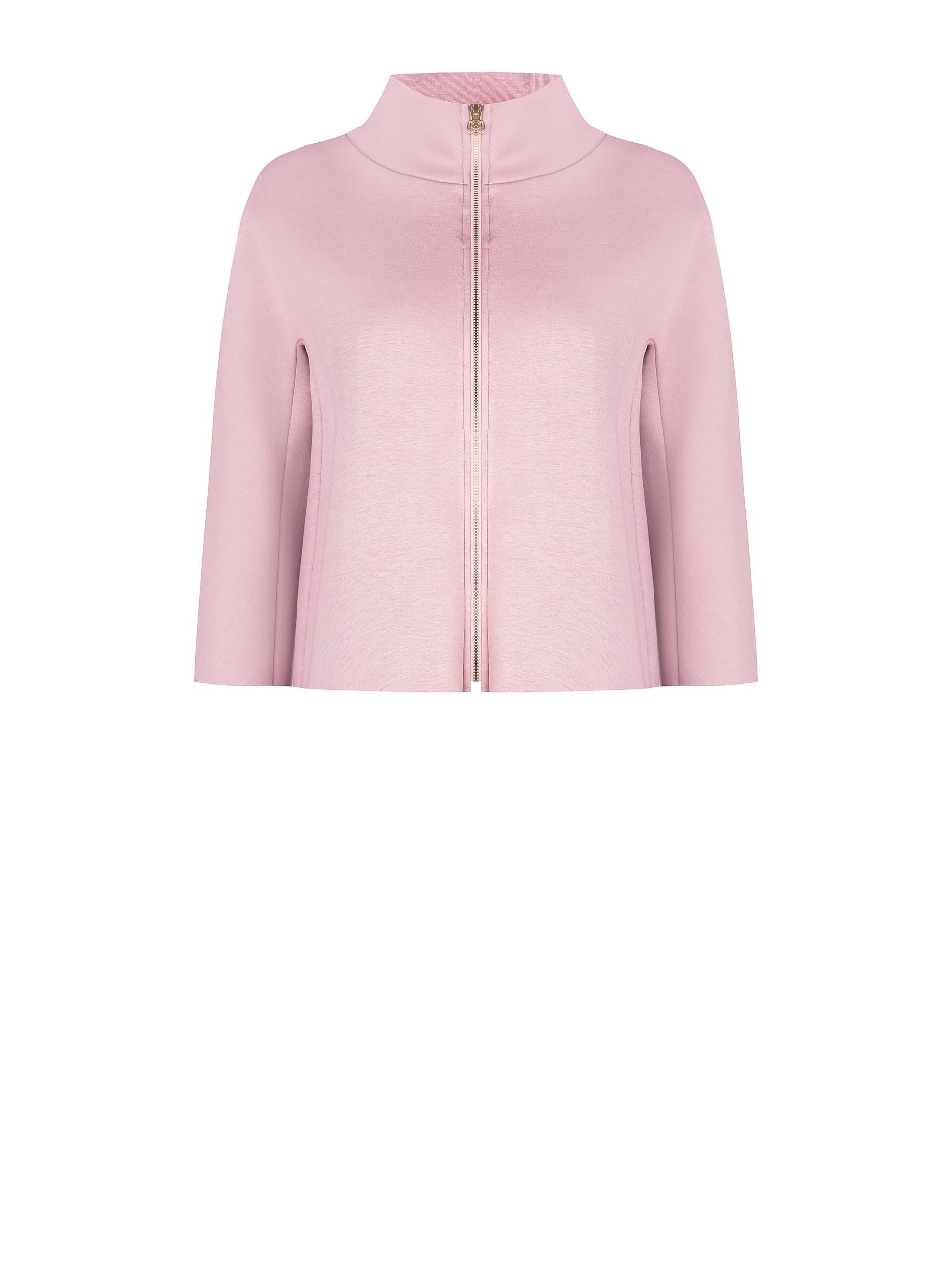 Cappotto Corto Over Effetto Mantella In Neoprene Rinascimento