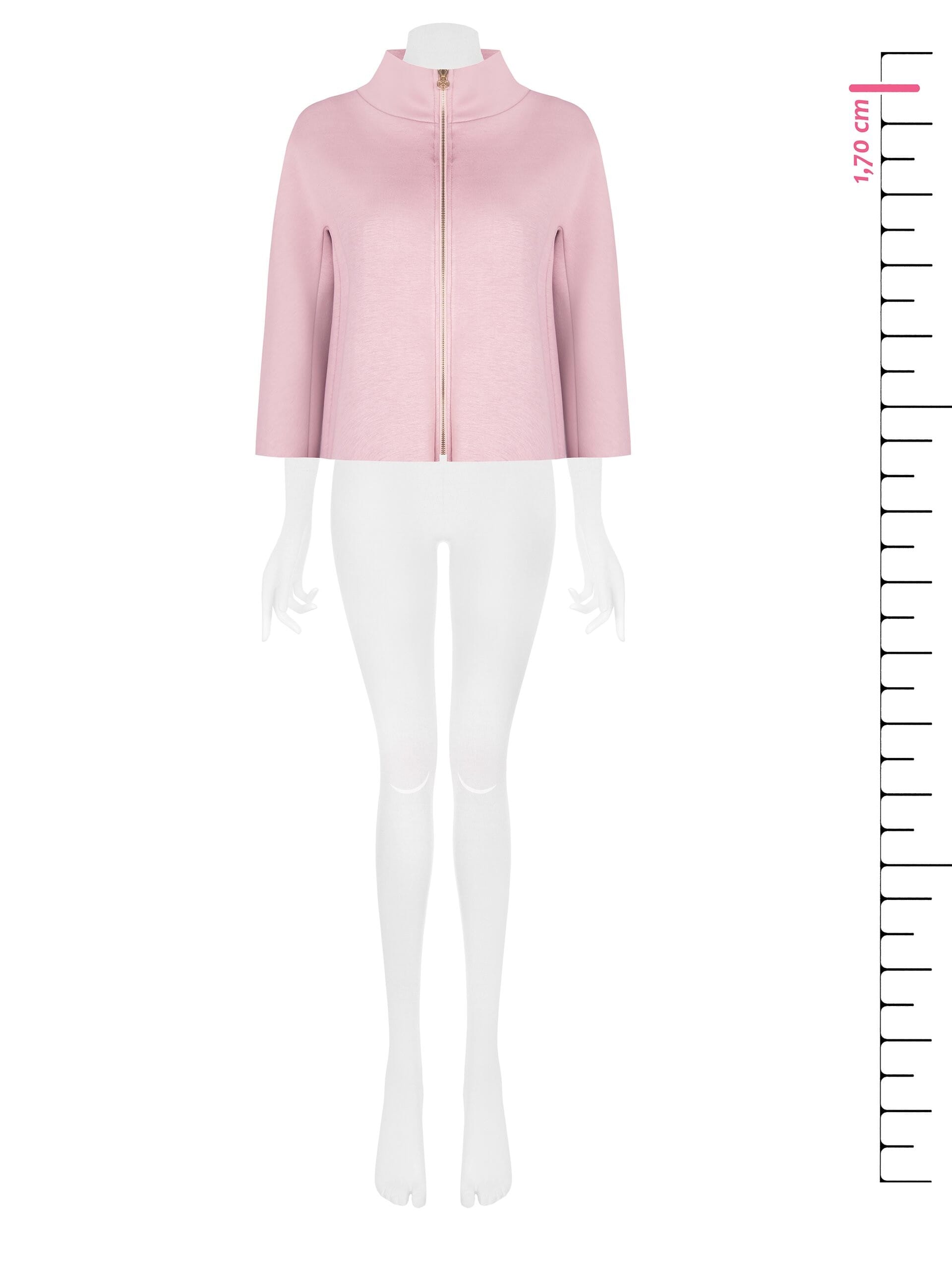 Cappotto Corto Over Effetto Mantella In Neoprene Rinascimento