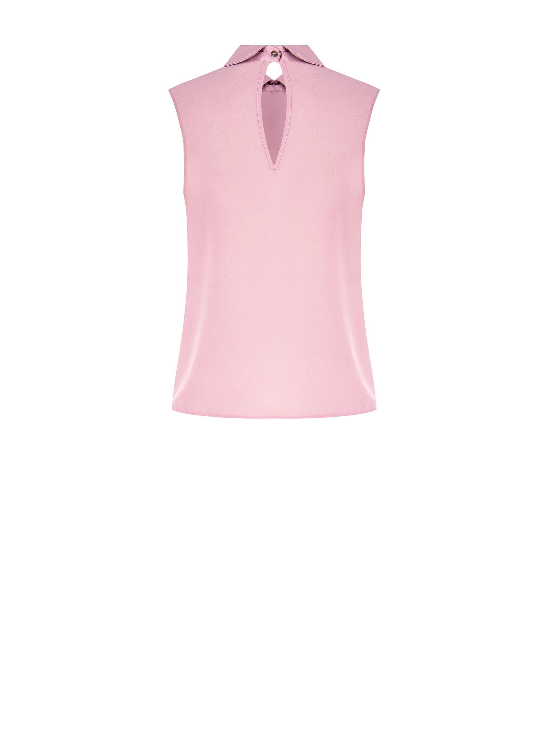 Blusa Ampia Sfiancata In Georgette Con Cravattino Rinascimento