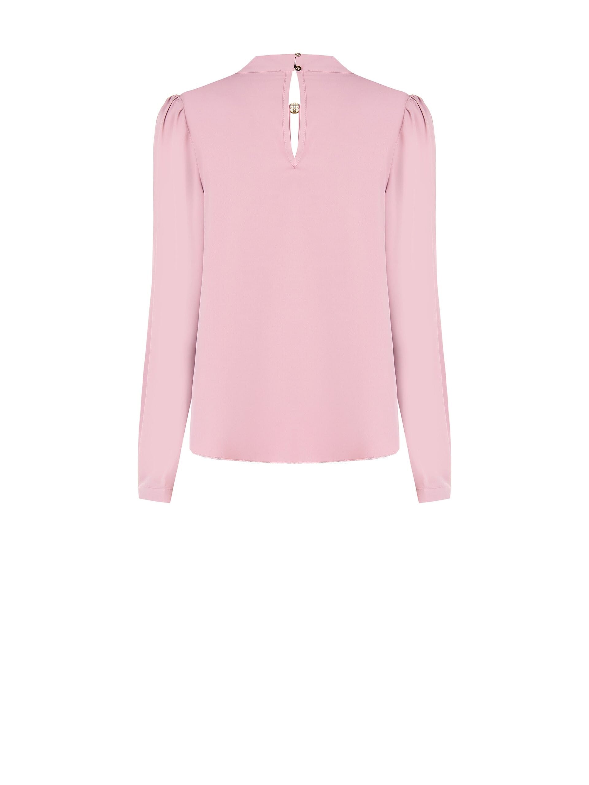 Blusa Ampia In Raso Opaco Con Dettaglio Gioiello E Cut-Out Rinascimento