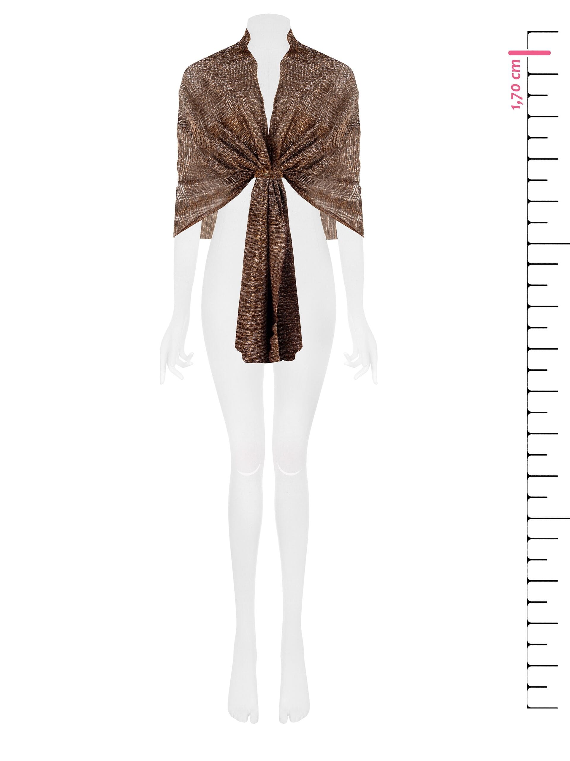 Étole en tulle plissé avec finition Lurex Rinascimento