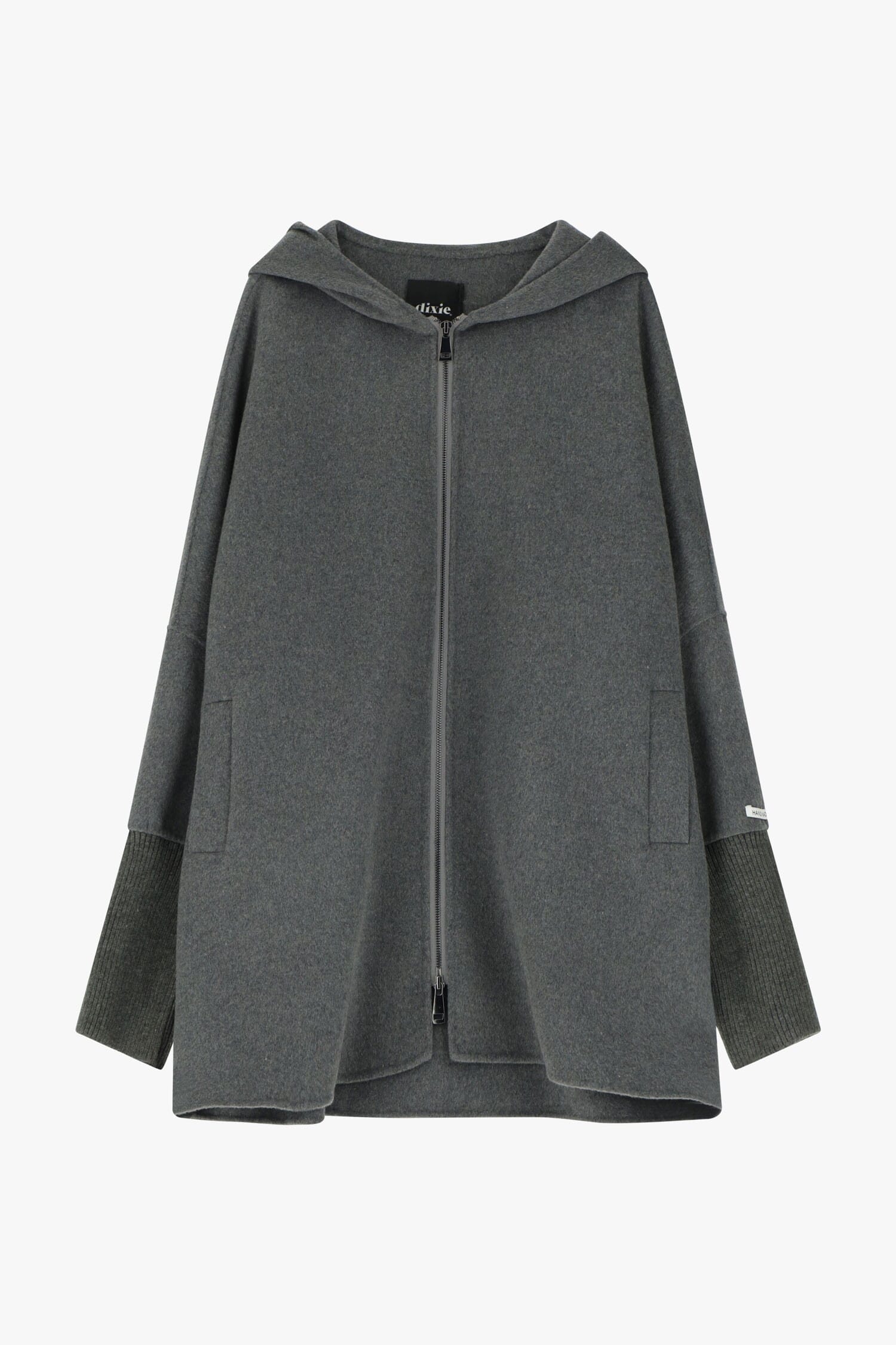 Cappotto Oversize Cappuccio E Zip Dixie