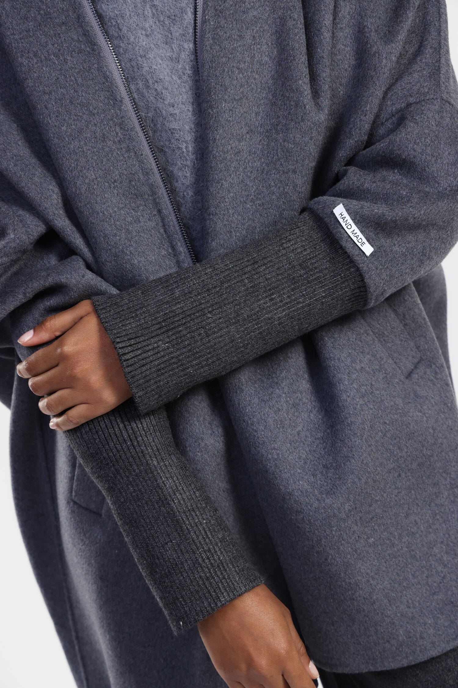 Cappotto Oversize Cappuccio E Zip Dixie