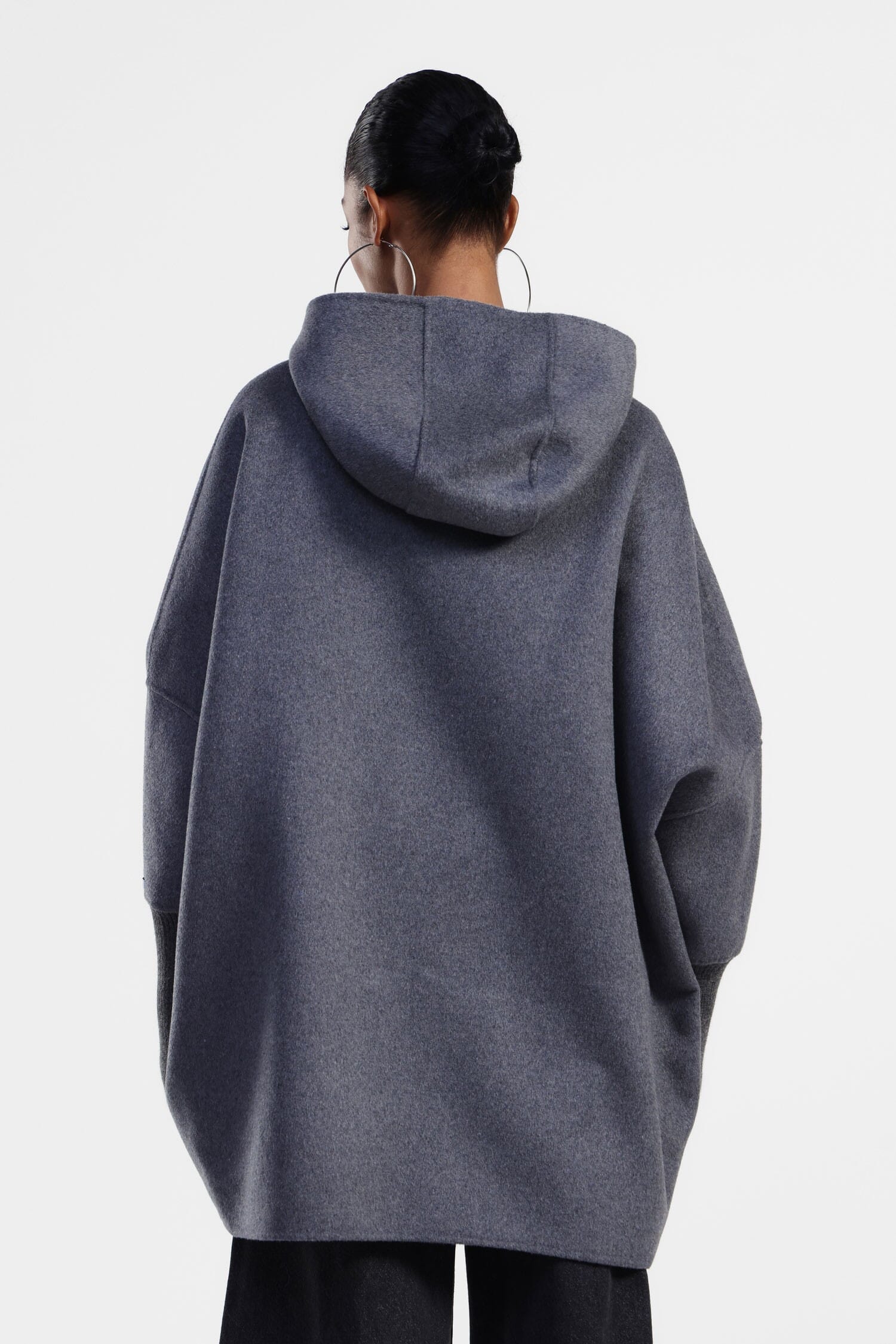 Cappotto Oversize Cappuccio E Zip Dixie