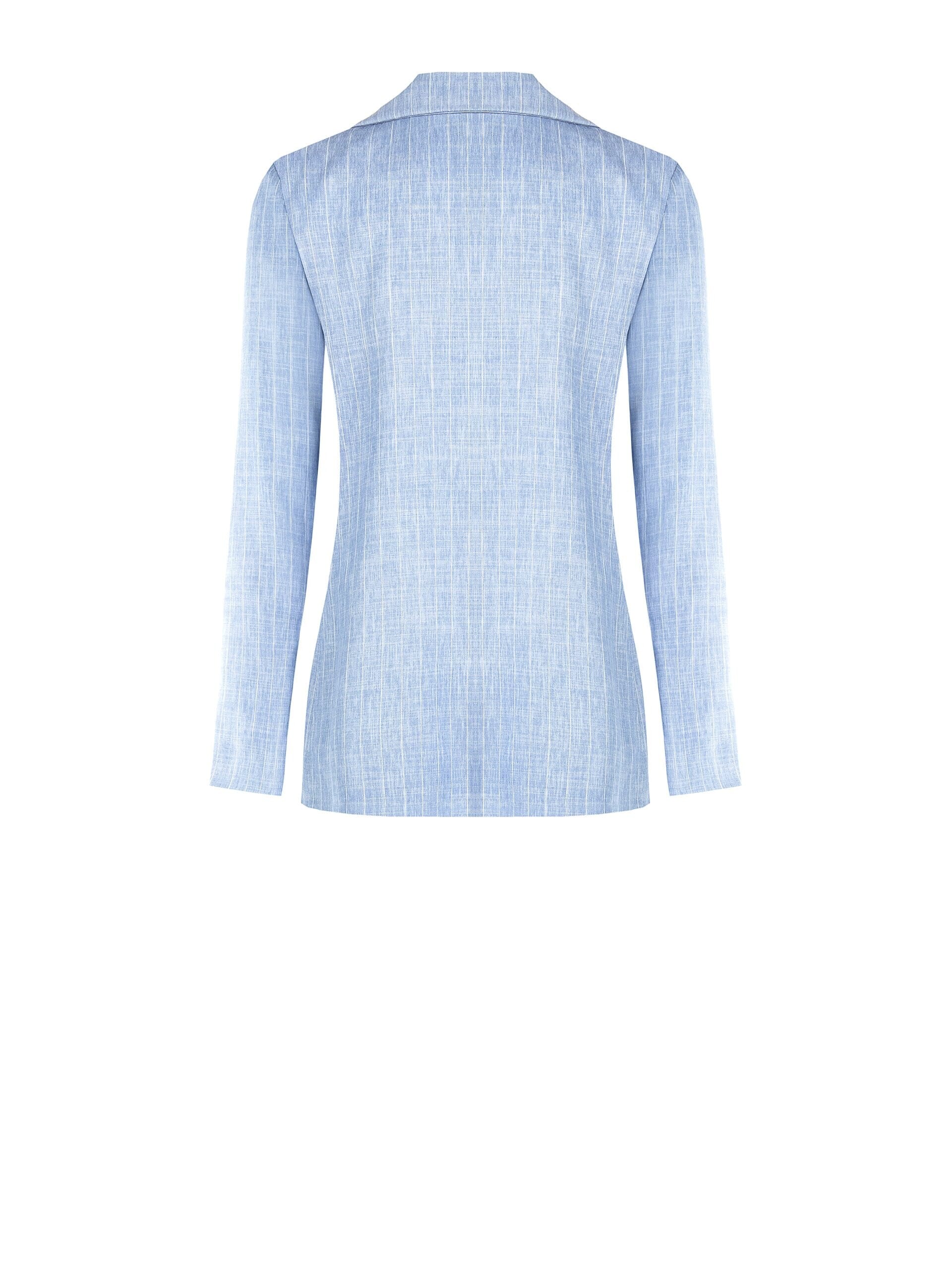 Rinascimento Pinstripe Denim Effect Blazer Jacket