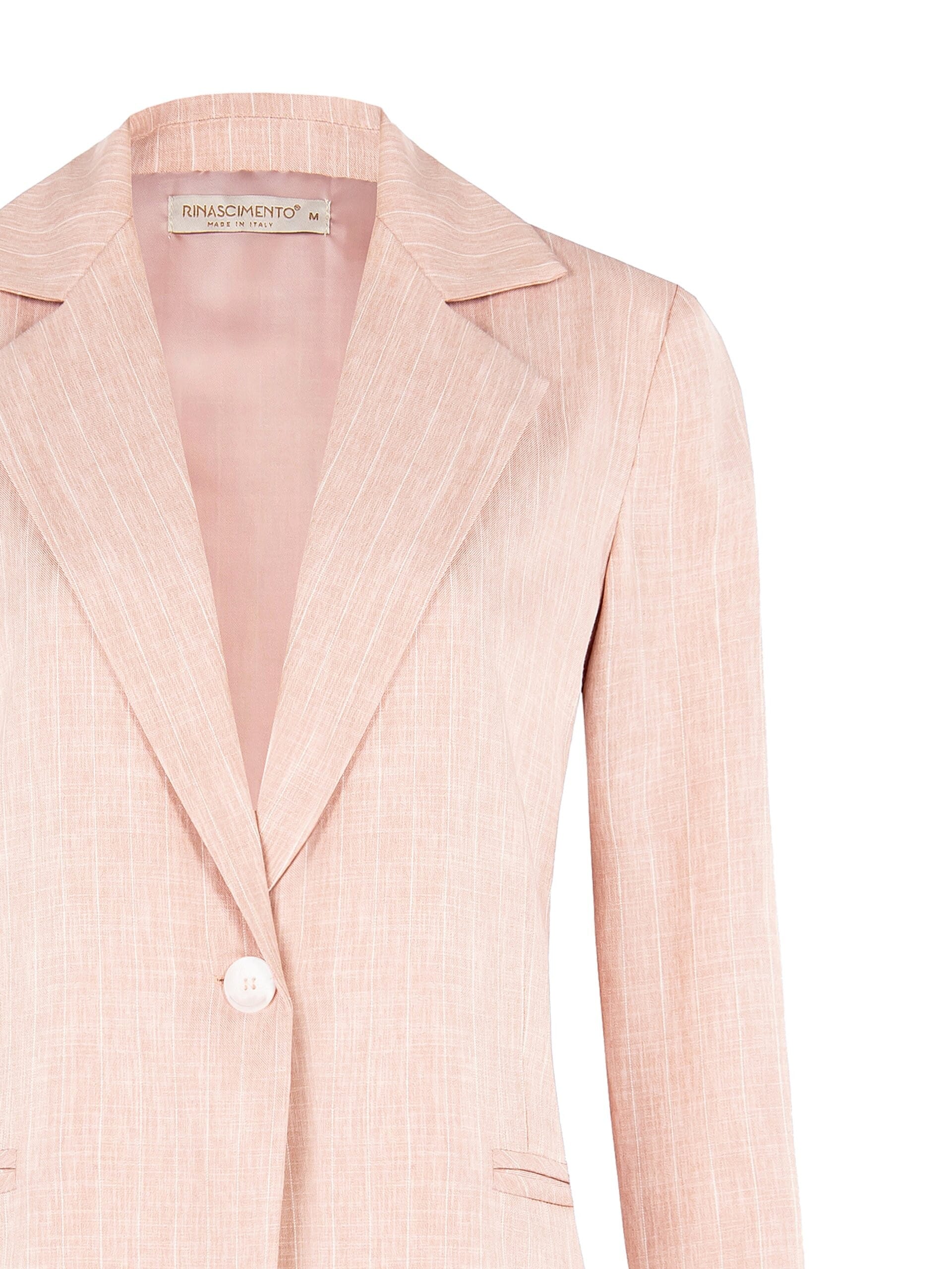 Rinascimento Pinstripe Denim Effect Blazer Jacket