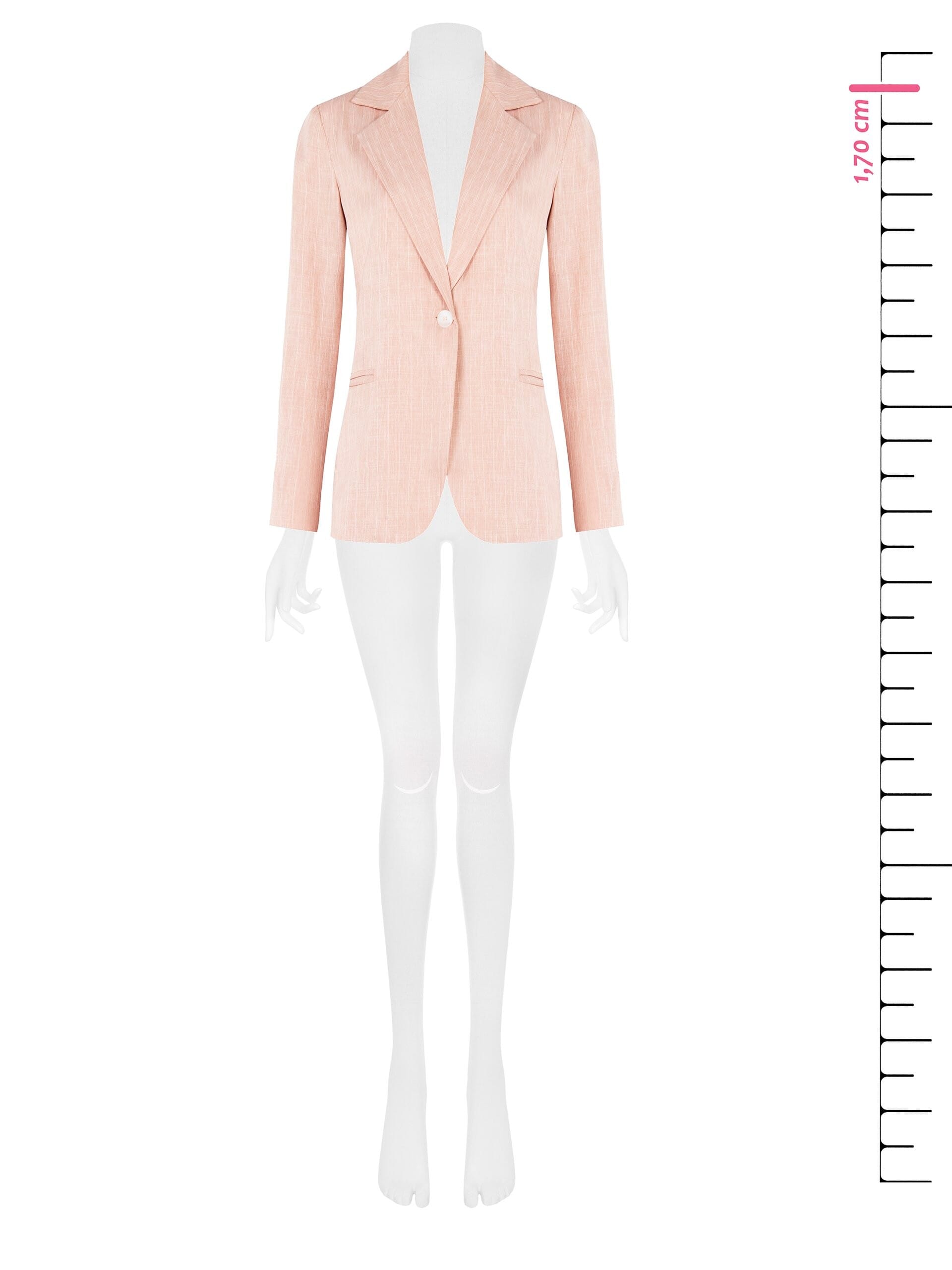 Rinascimento Pinstripe Denim Effect Blazer Jacket