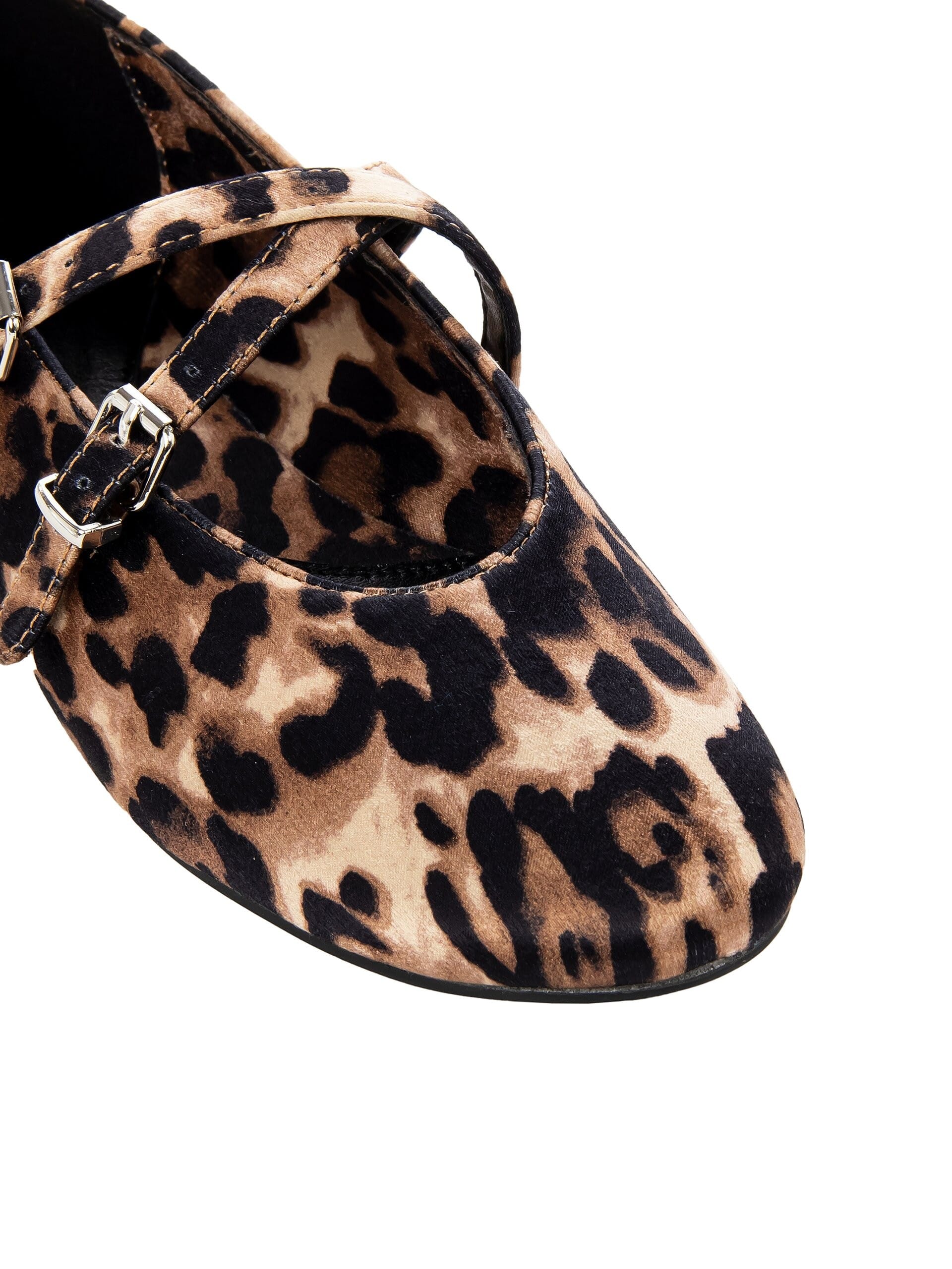 Ballerine In Raso Maculato Con Cinturini Incrociati Rinascimento