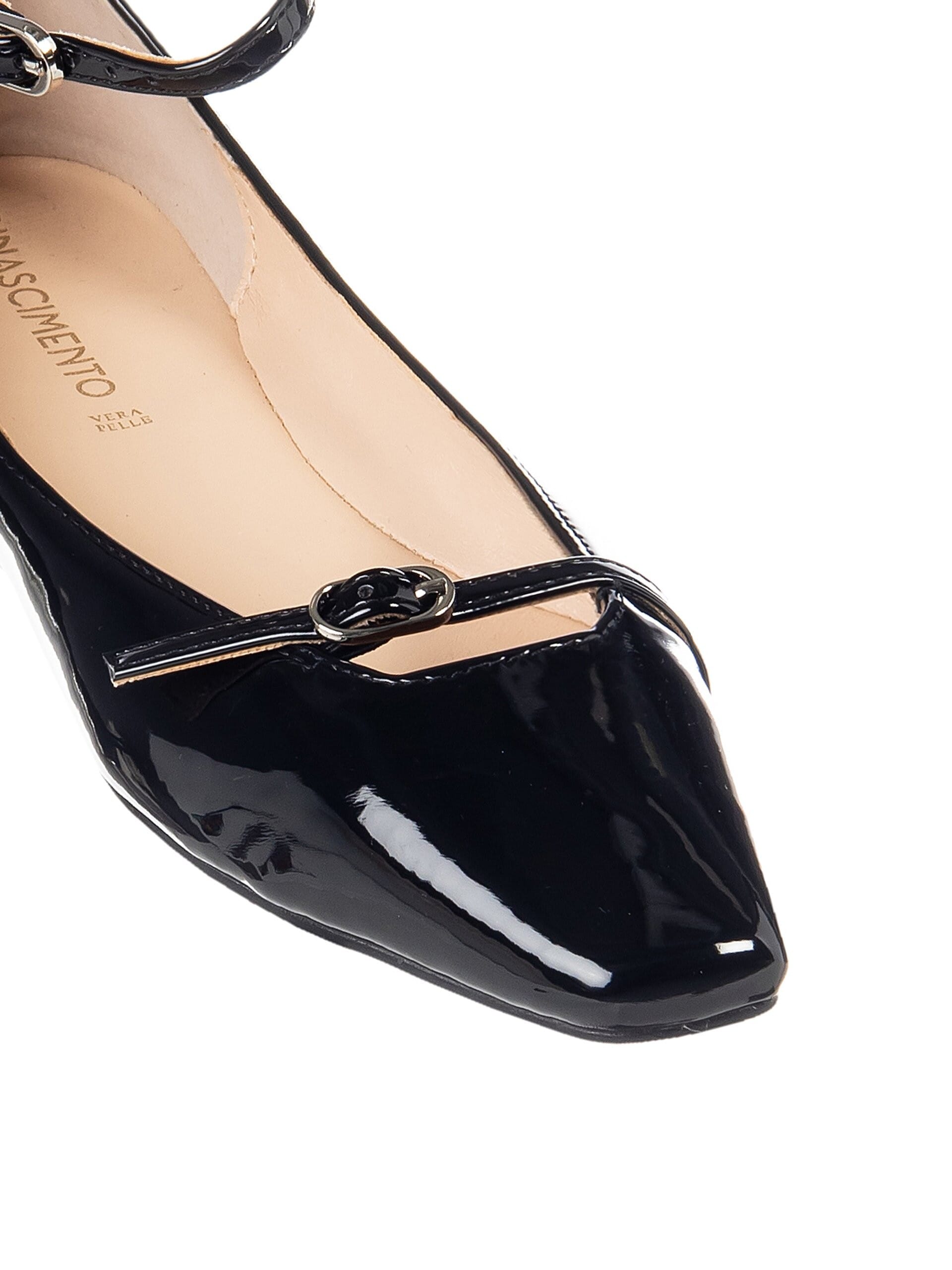 Ballerine In Vernice Lucida Con Cinturino Alla Caviglia Rinascimento