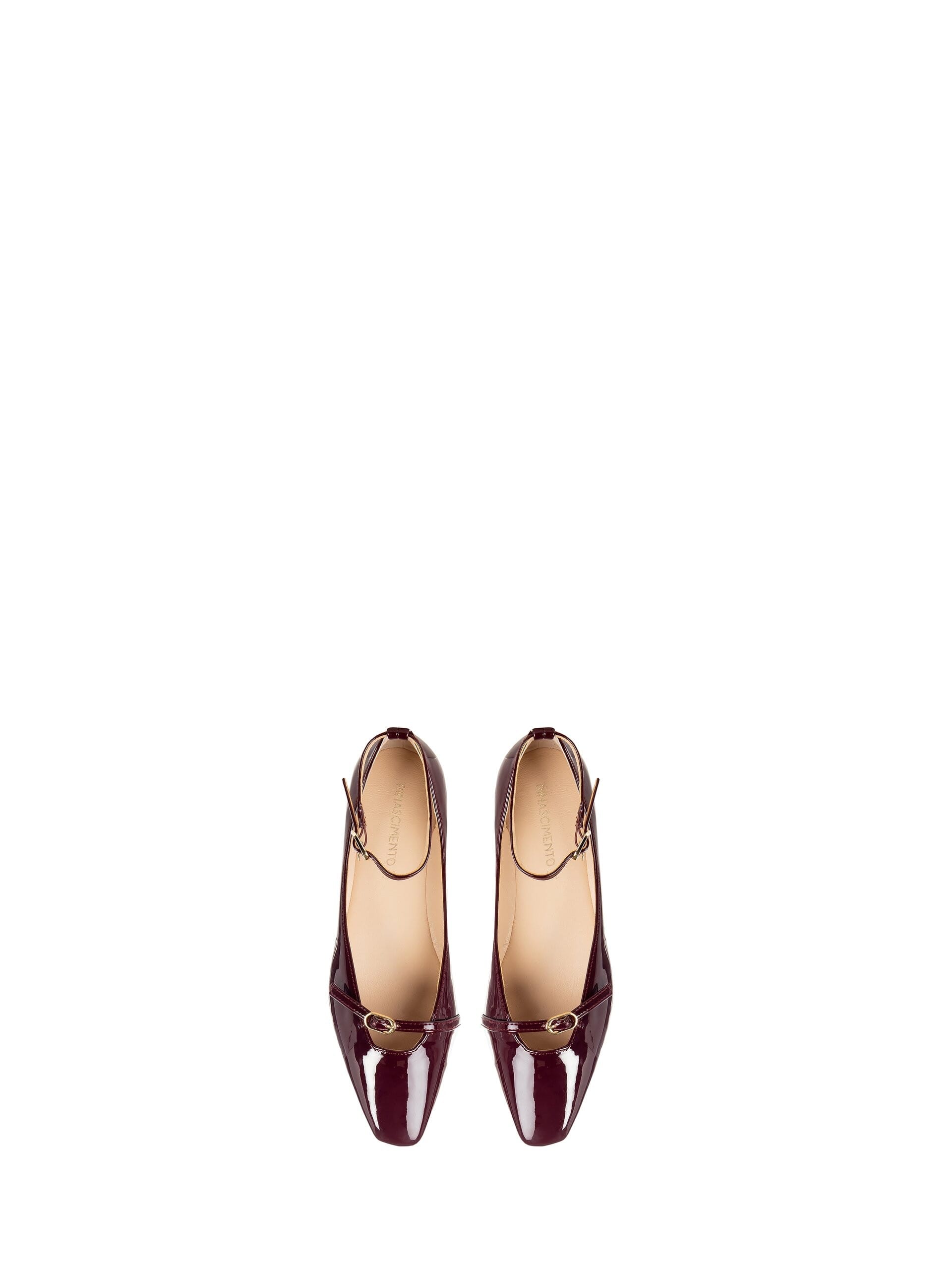 Ballerine In Vernice Lucida Con Cinturino Alla Caviglia Rinascimento