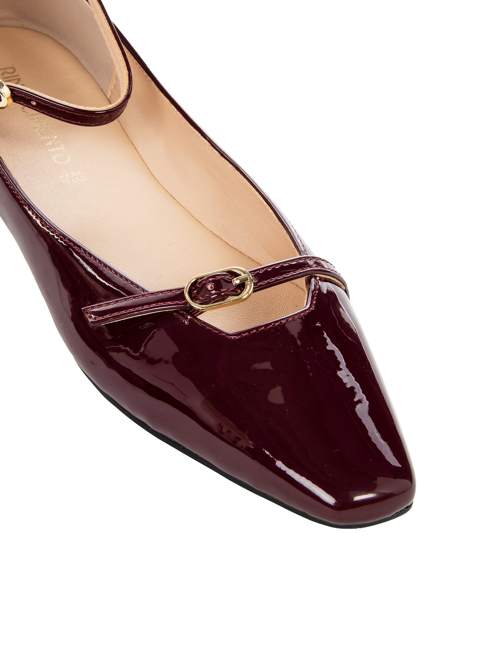 Ballerine In Vernice Lucida Con Cinturino Alla Caviglia Rinascimento