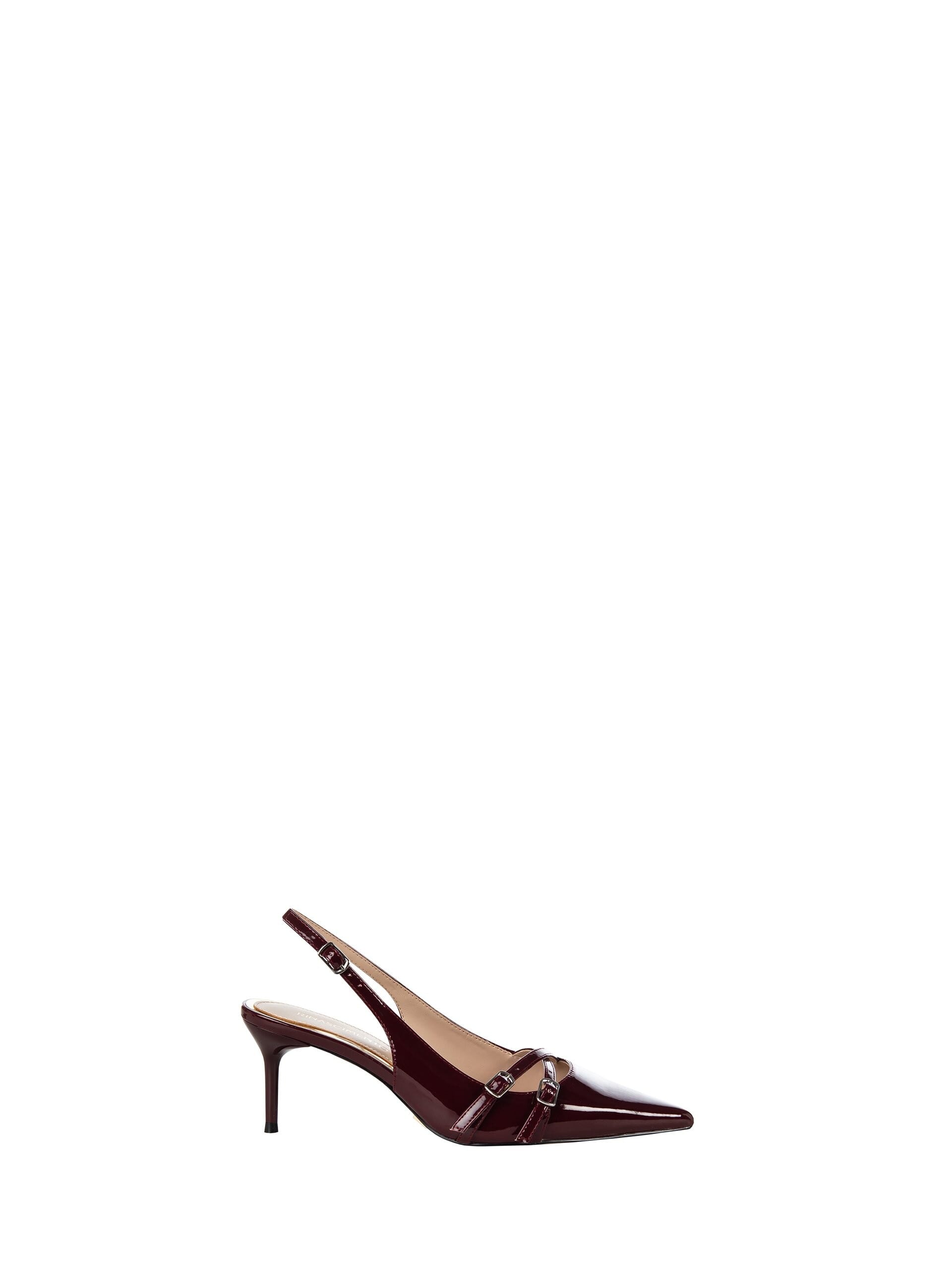 Patent Leather Slingback Décolleté With Cross Strap Rinascimento