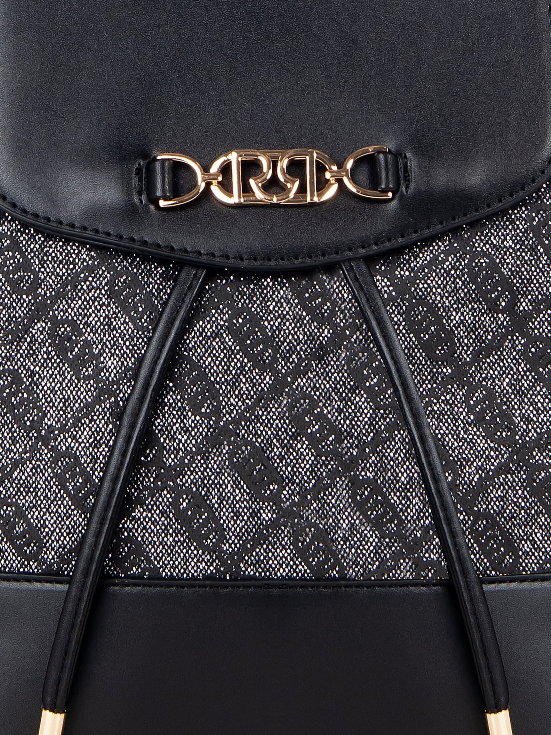 Zaino In Tela Con Glitter E Pattern Logo RR Rinascimento