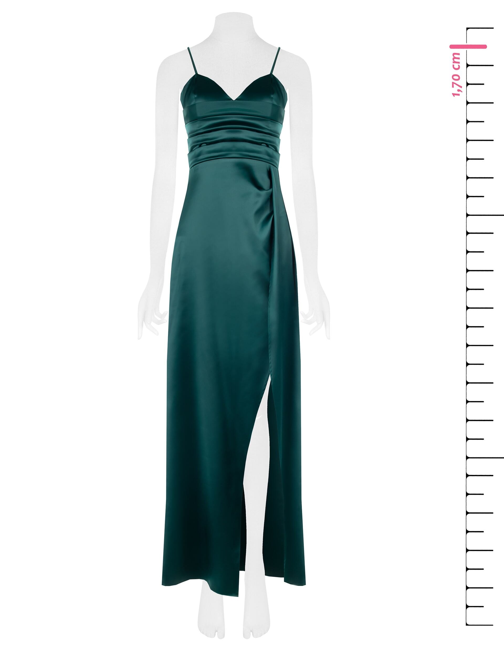 Abito Lungo In Raso Con Corpetto A Pieghe Rinascimento