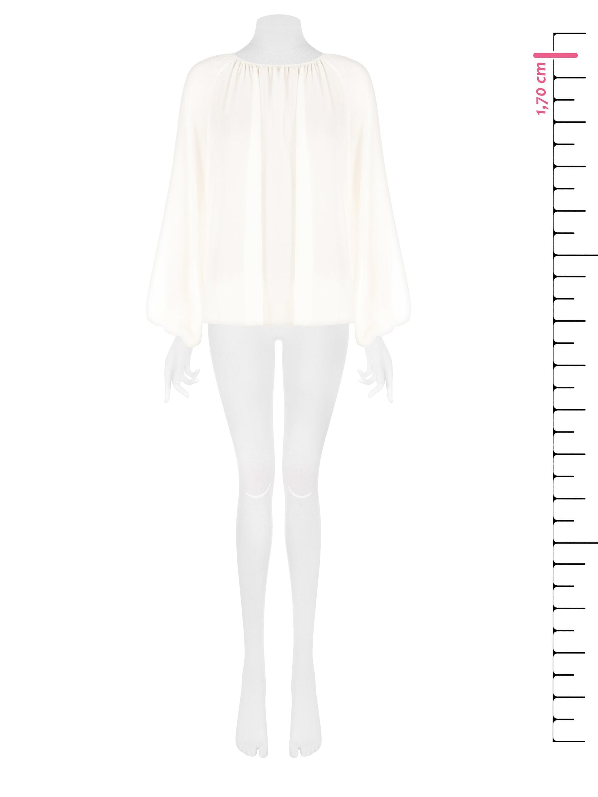 Blusa Ampia E Fluida In Georgette Con Maxi Maniche Rinascimento