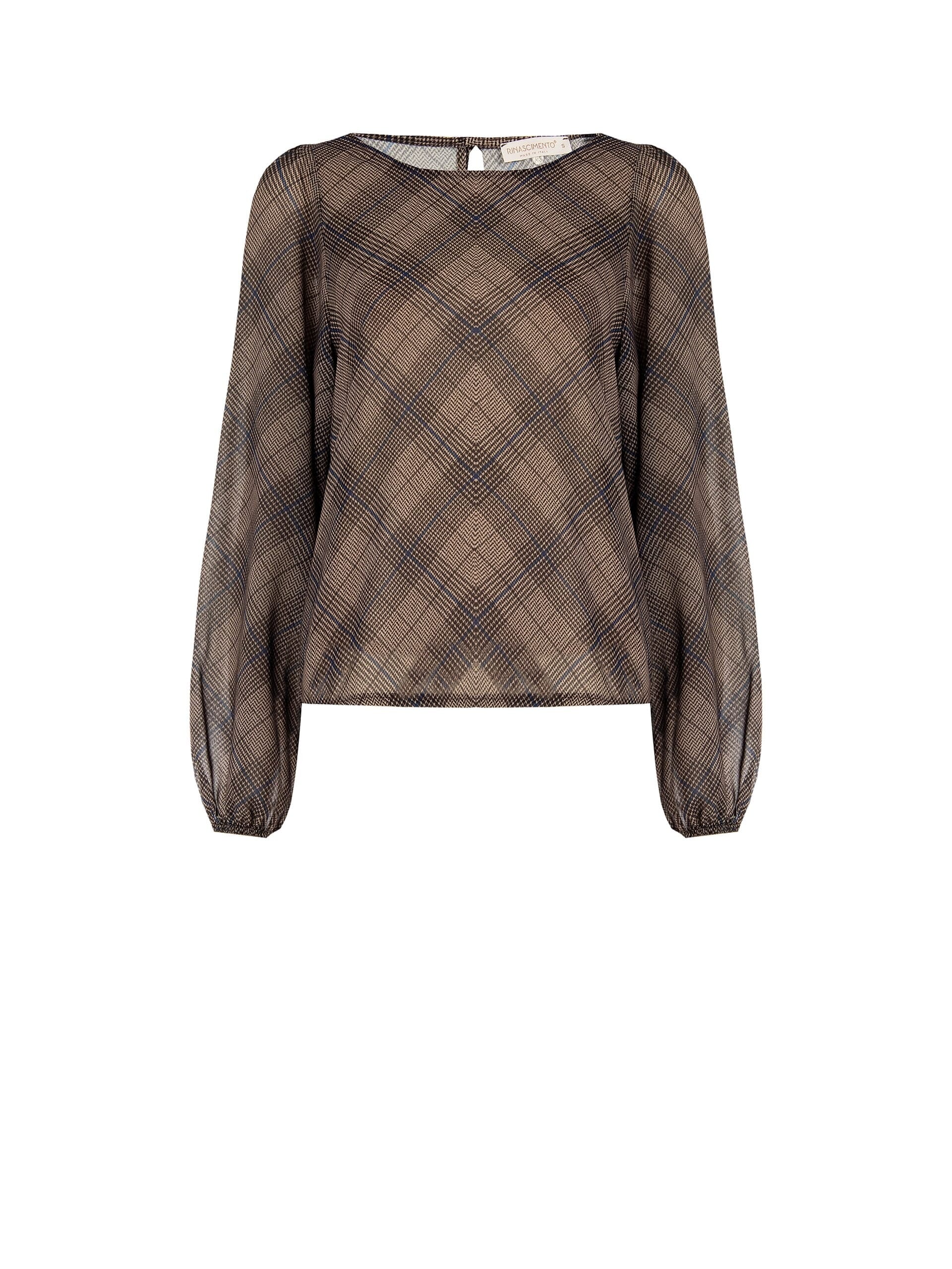 Prince of Wales Pattern Georgette Blouse Rinascimento