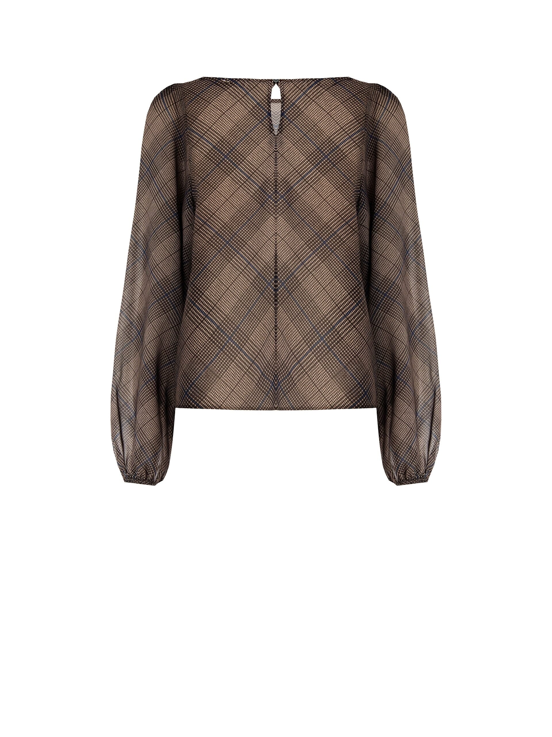 Prince of Wales Pattern Georgette Blouse Rinascimento