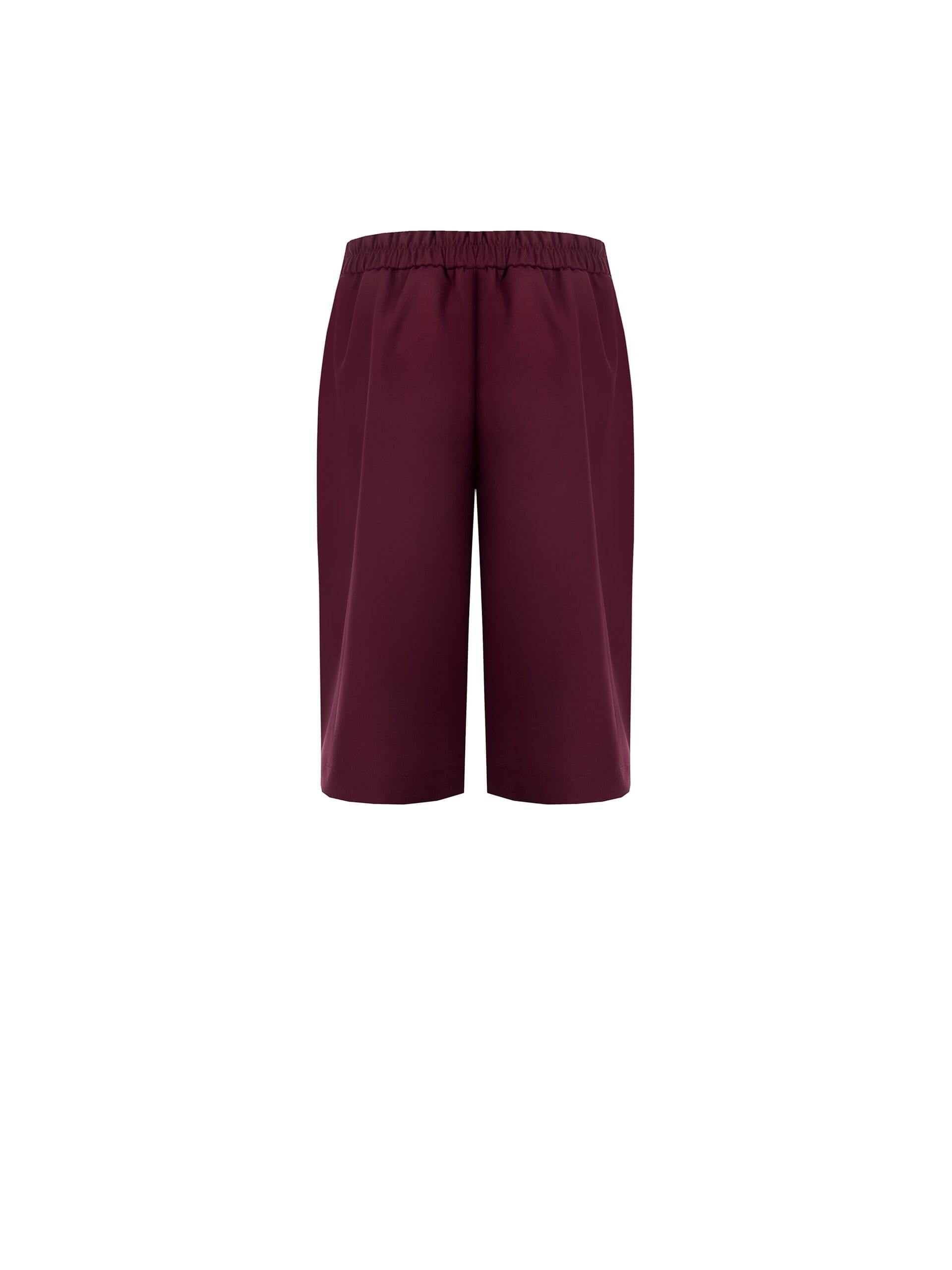 Bermuda en viscose mélangée avec doubles plis et élastiques dans le dos Rinascimento