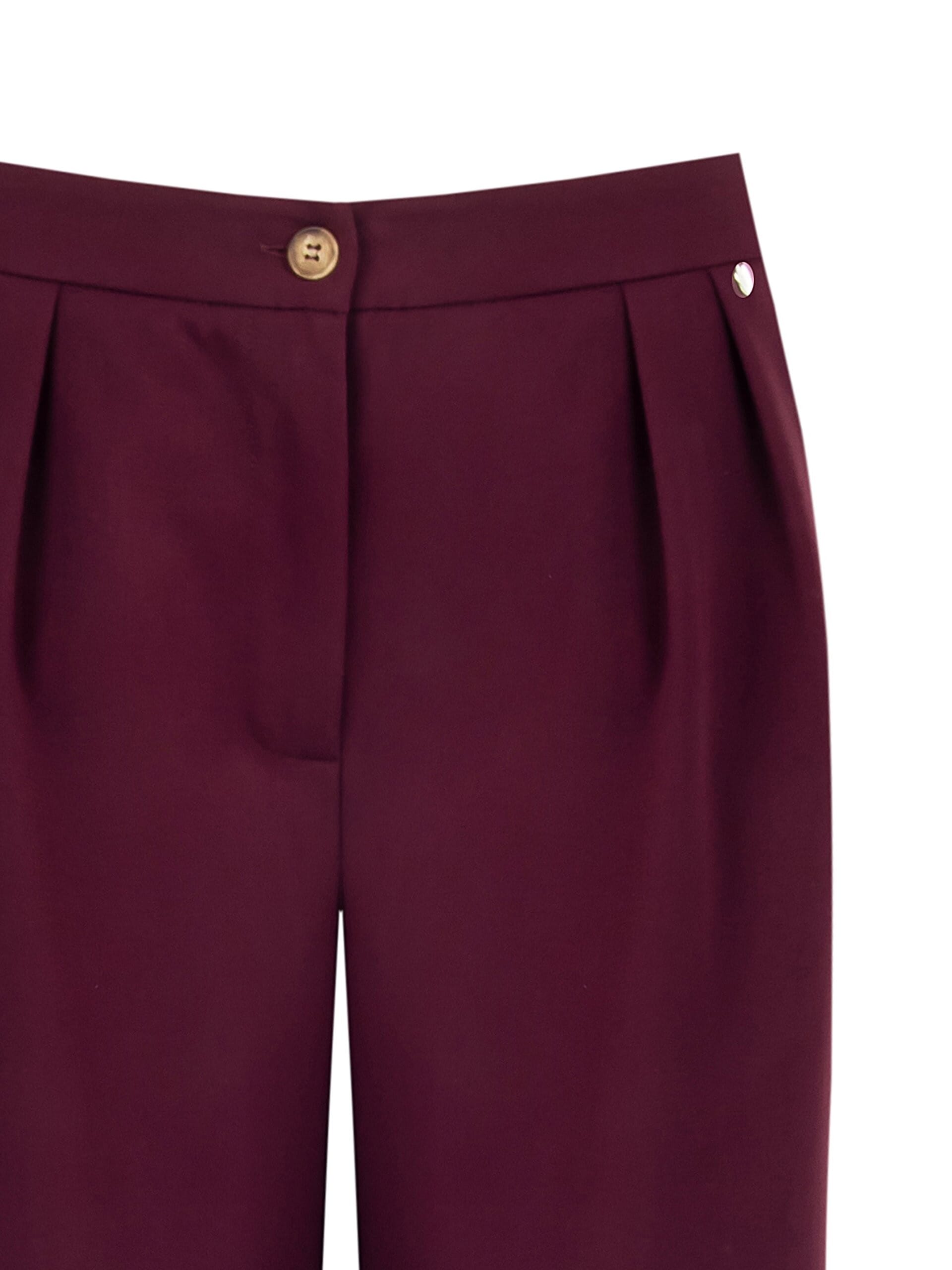 Bermuda en viscose mélangée avec doubles plis et élastiques dans le dos Rinascimento