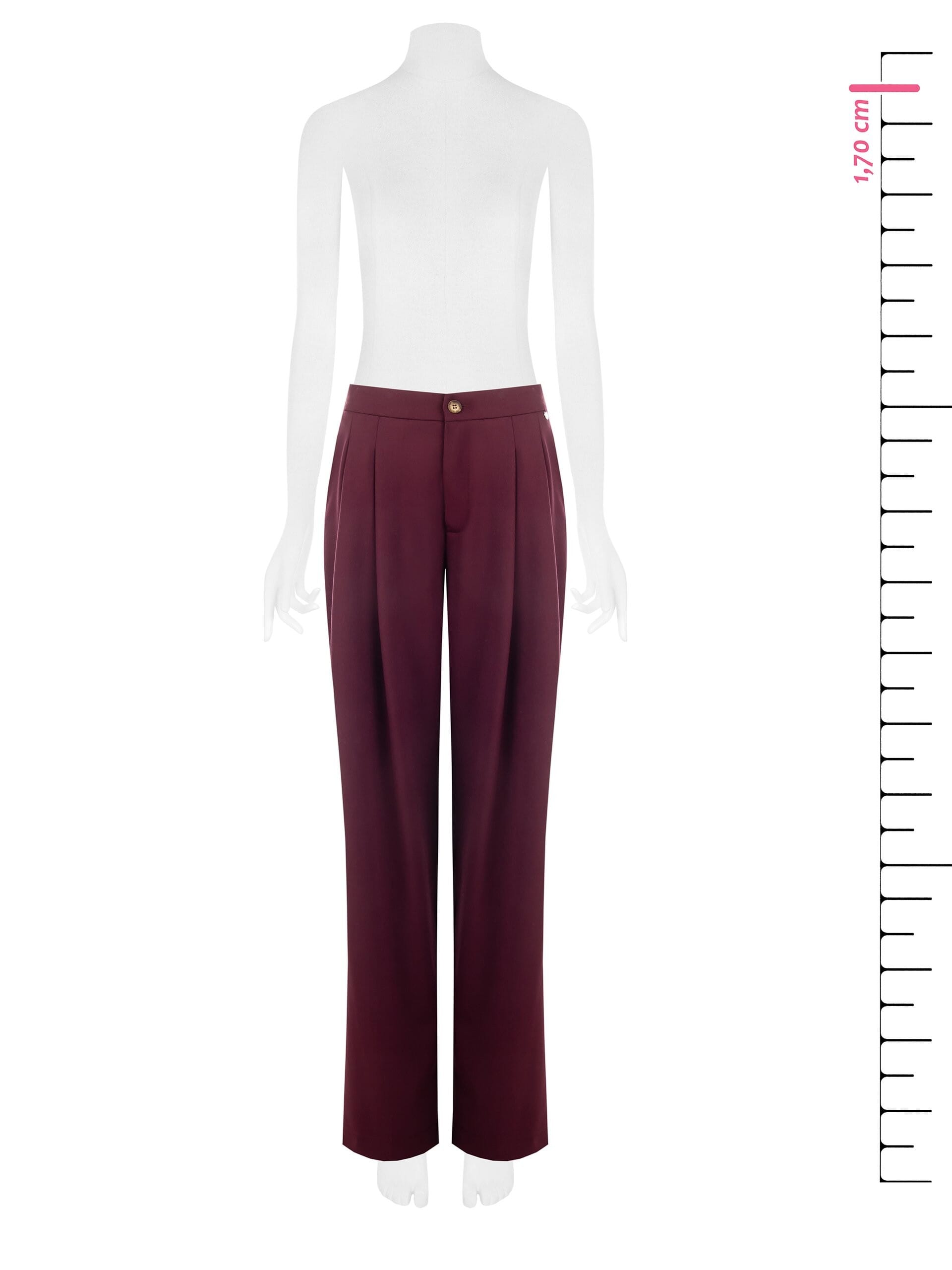 Pantalon palazzo en viscose mélangée avec doubles plis et élastiques dans le dos Rinascimento