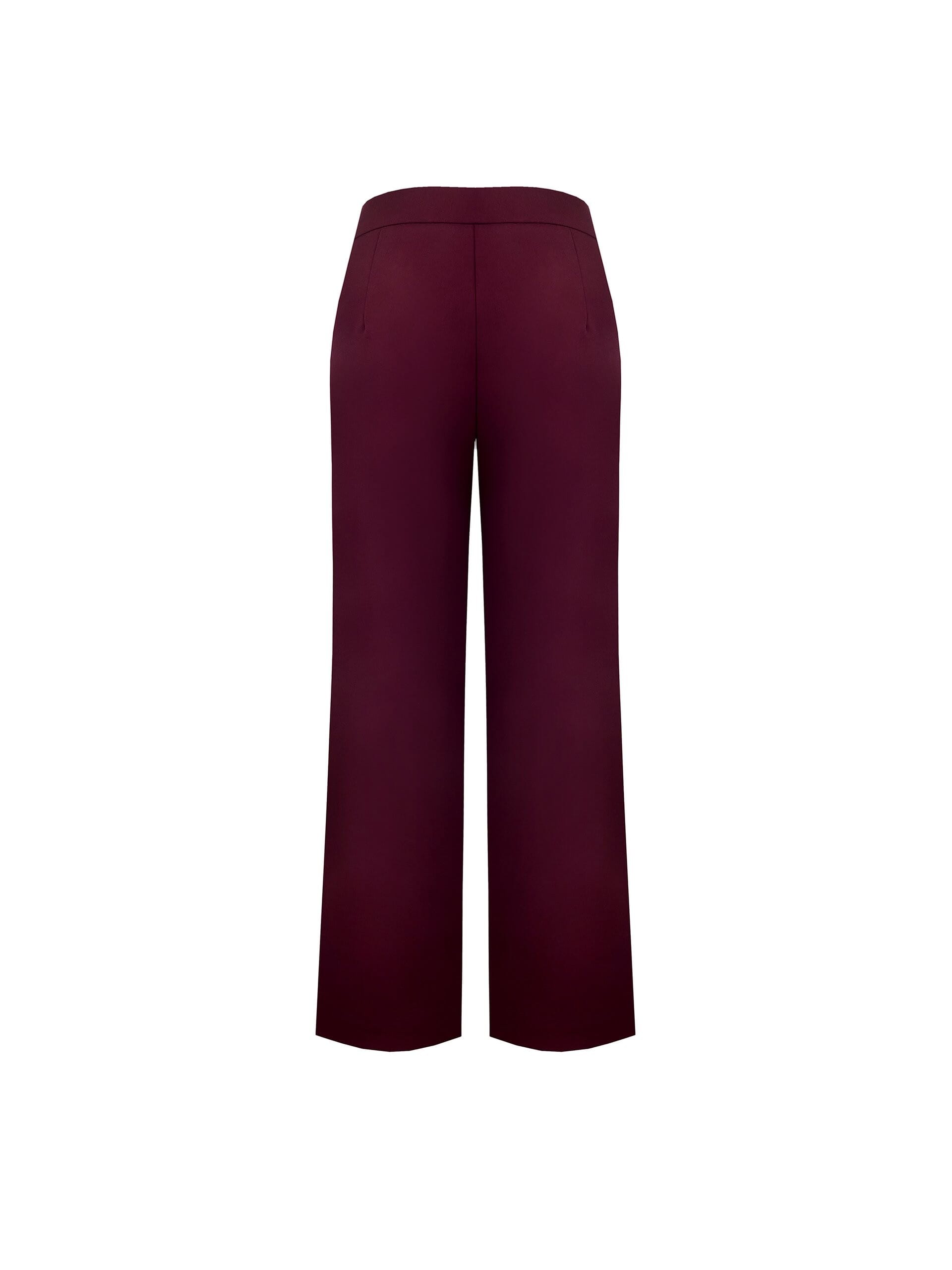 Pantalon droit en viscose avec poches et fermetures éclair latérales Rinascimento