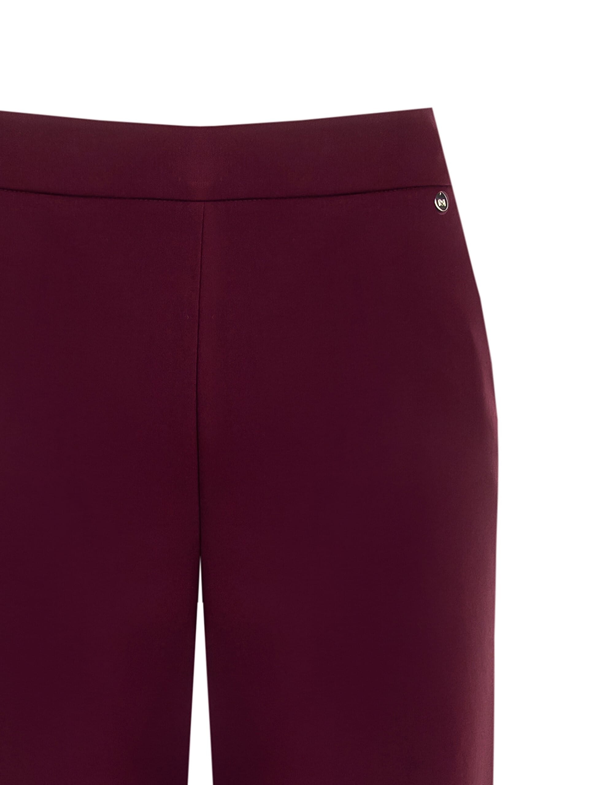 Pantalon droit en viscose avec poches et fermetures éclair latérales Rinascimento