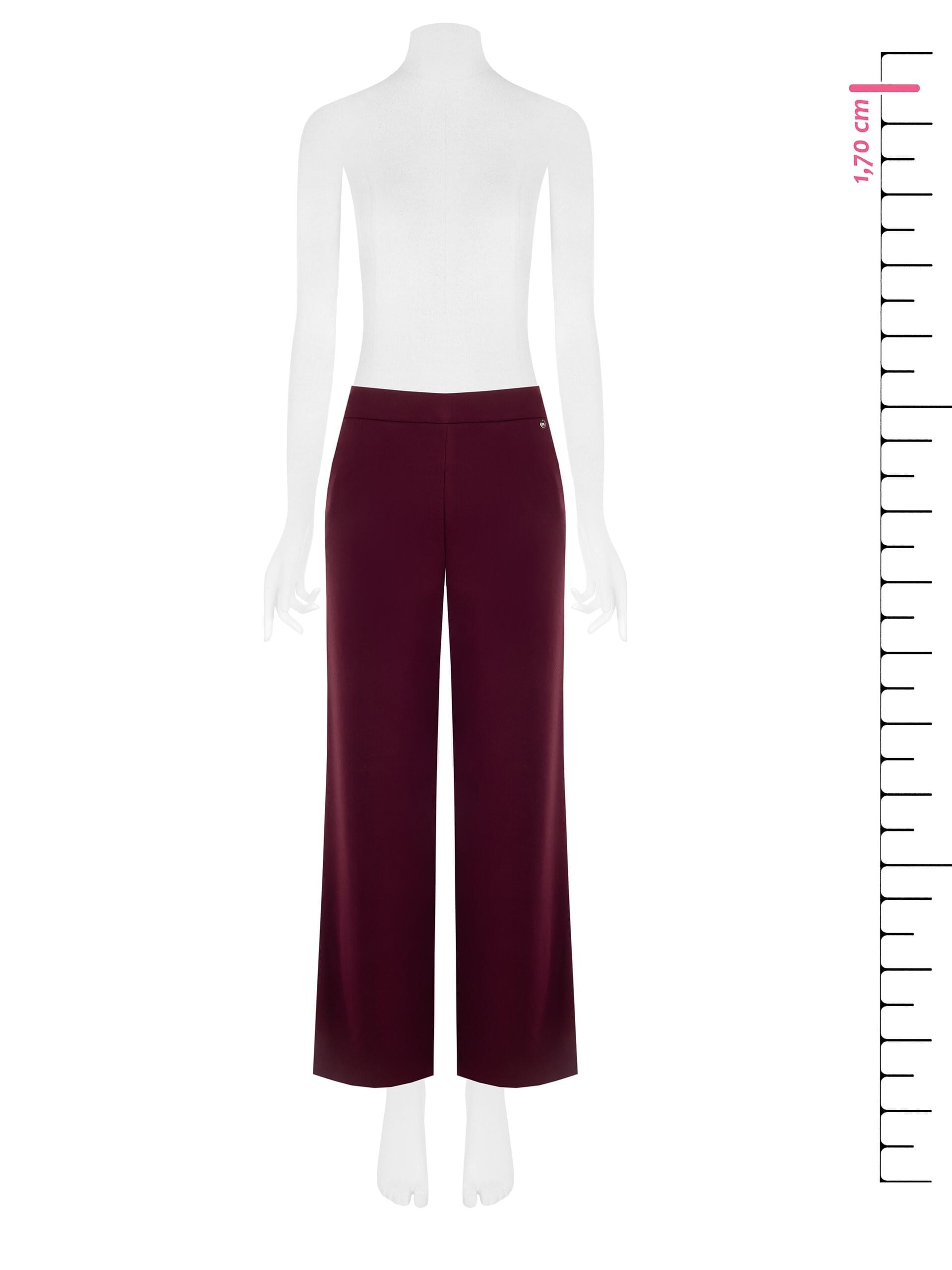 Pantalon droit en viscose avec poches et fermetures éclair latérales Rinascimento