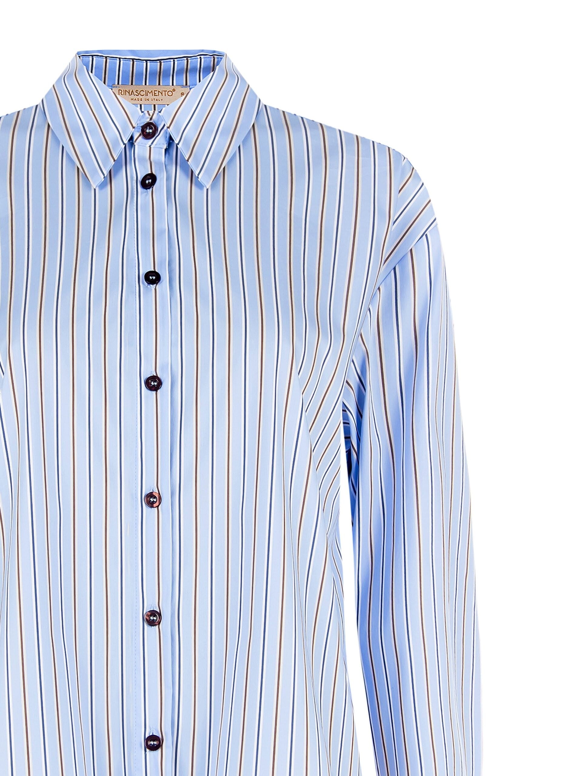 Rinascimento - Chemise large en coton mélangé à rayures