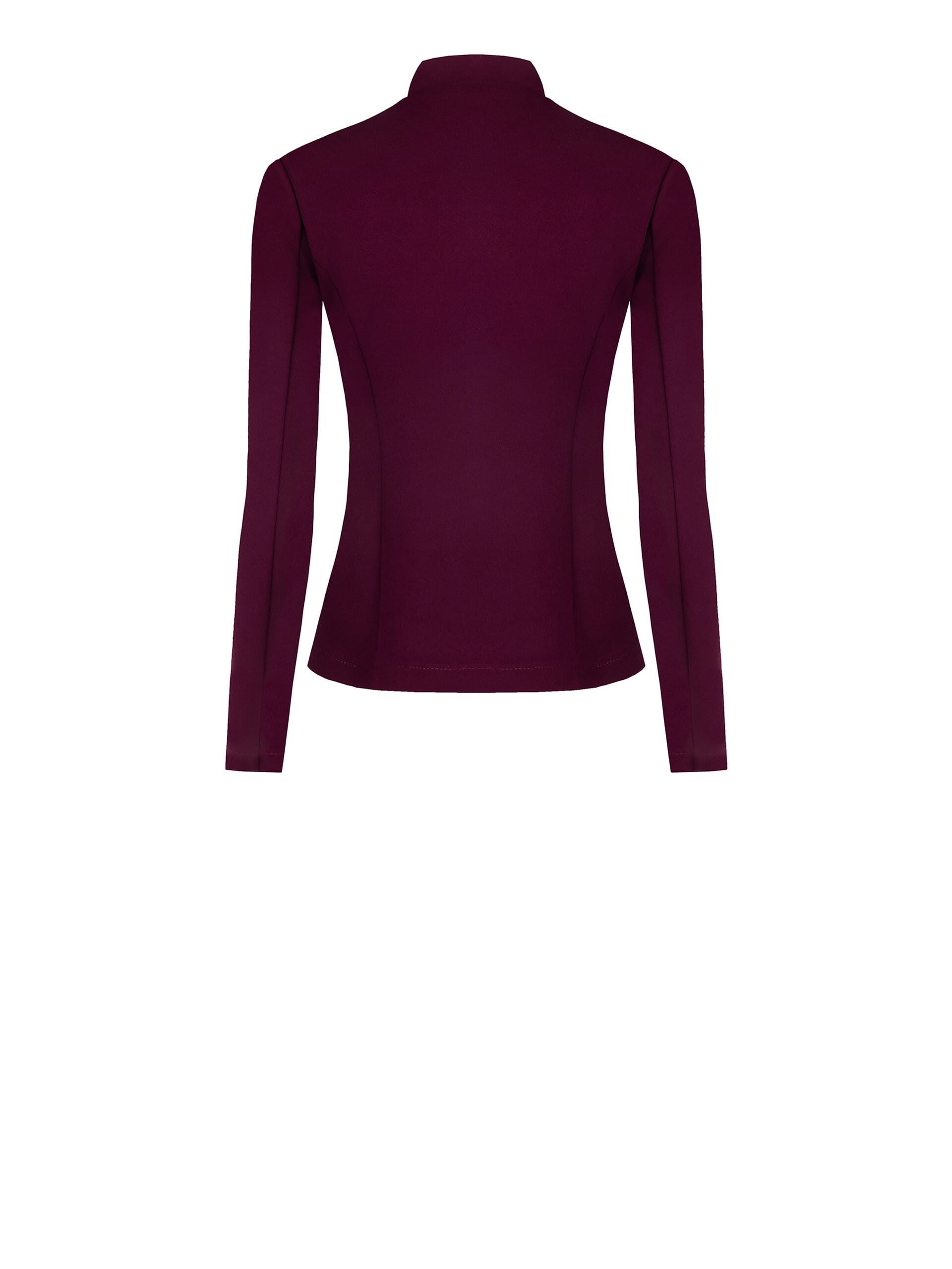 Giacca Sfiancata In Scuba Crepe Con Zip Logo Rinascimento