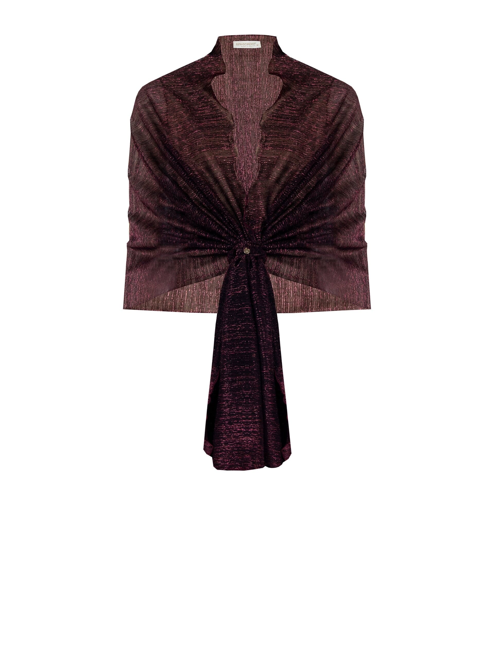 Étole en tulle plissé avec finition Lurex Rinascimento