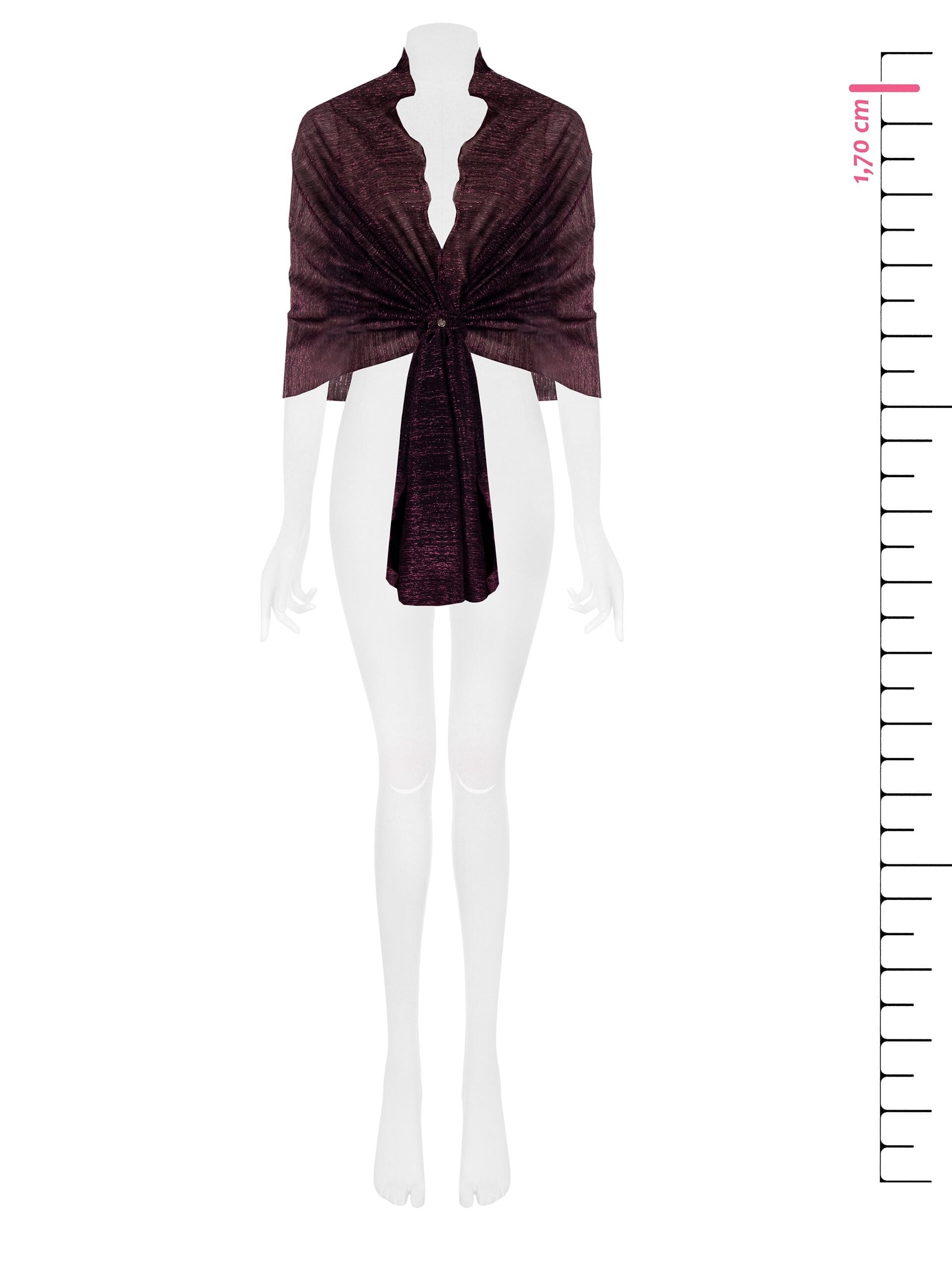 Étole en tulle plissé avec finition Lurex Rinascimento