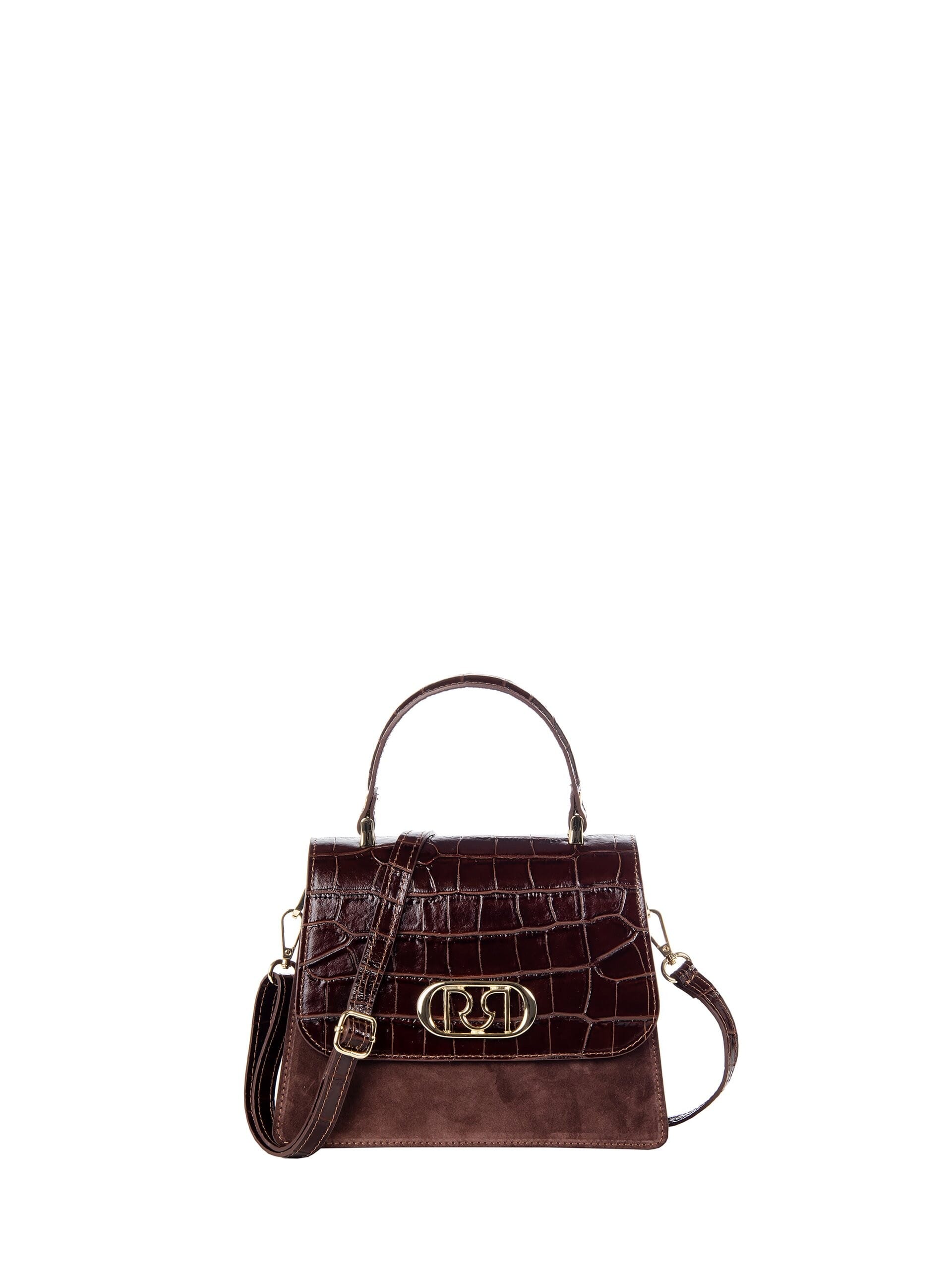 Sacoche en cuir véritable martellisé avec bandoulière amovible Rinascimento