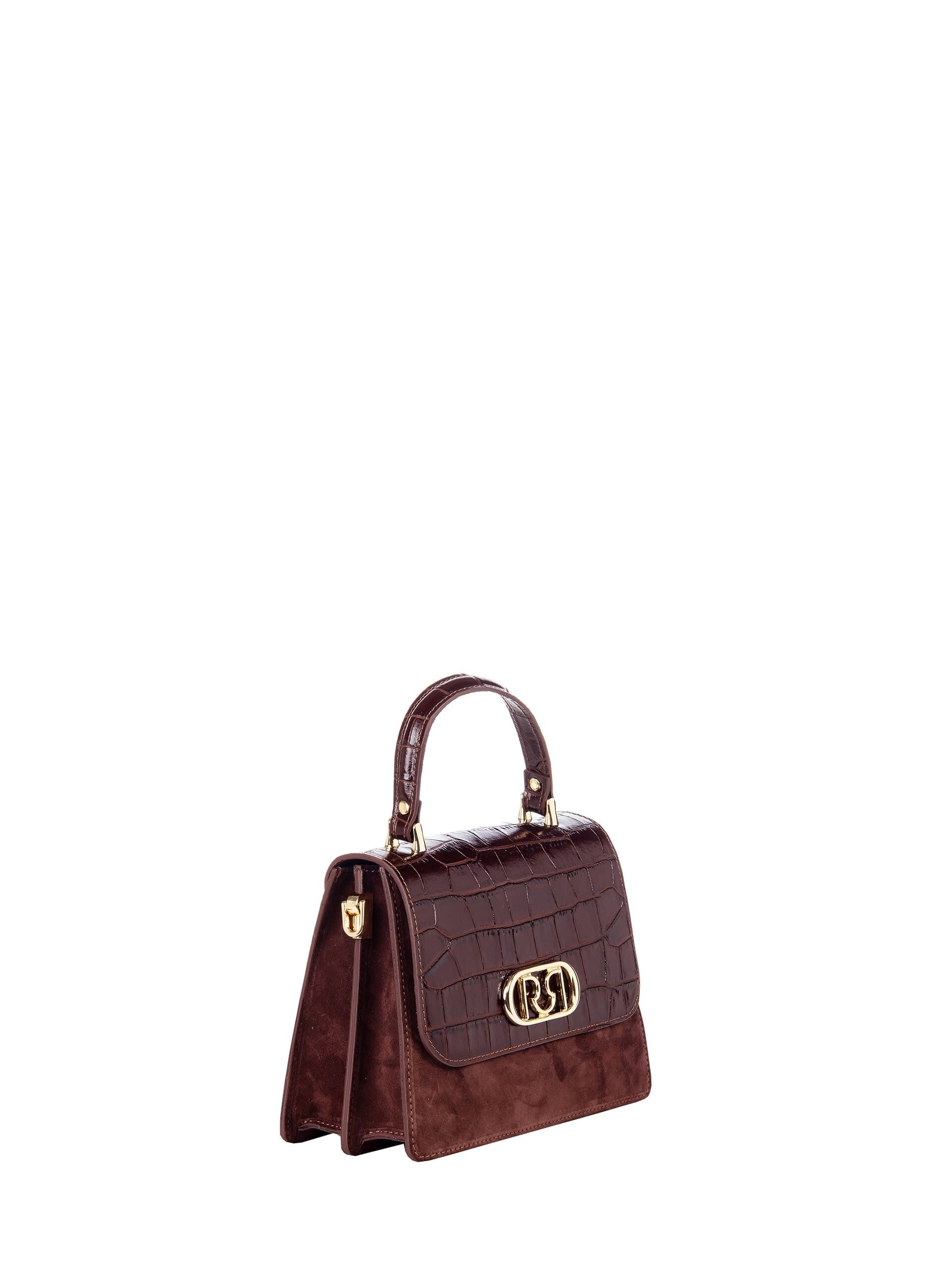 Sacoche en cuir véritable martellisé avec bandoulière amovible Rinascimento