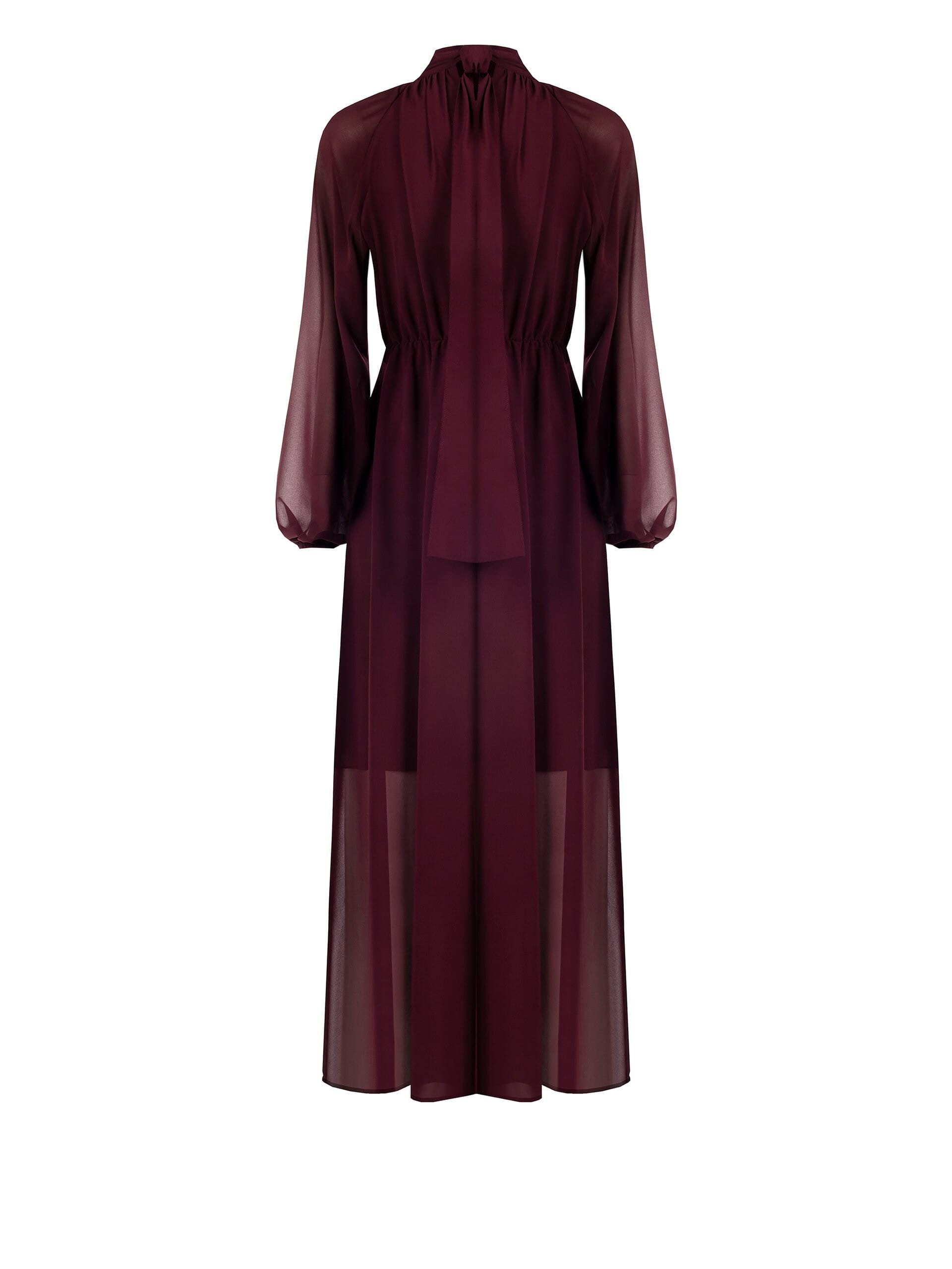 Georgette Long Dress With Bow At Back Rinascimento