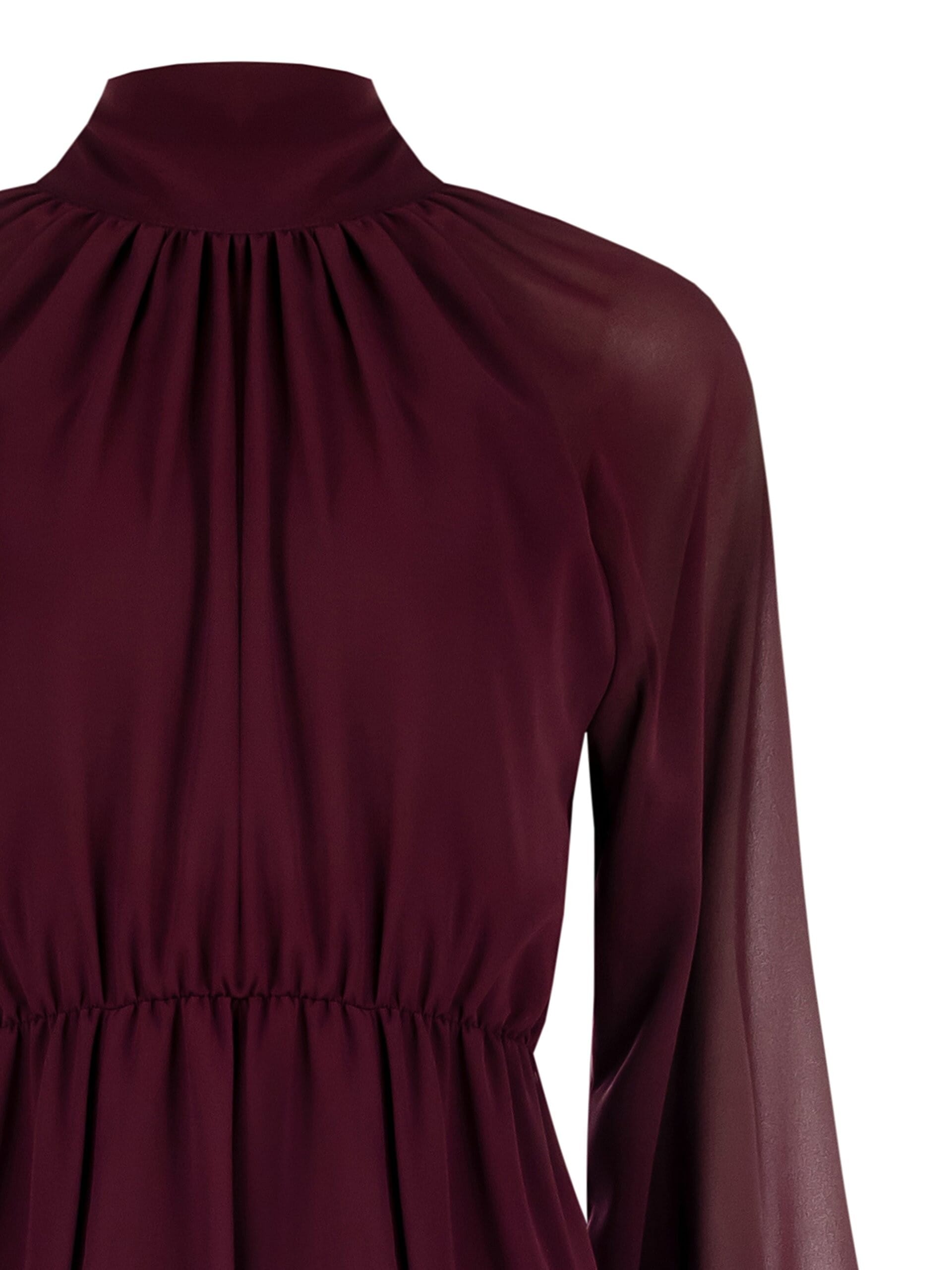 Georgette Long Dress With Bow At Back Rinascimento